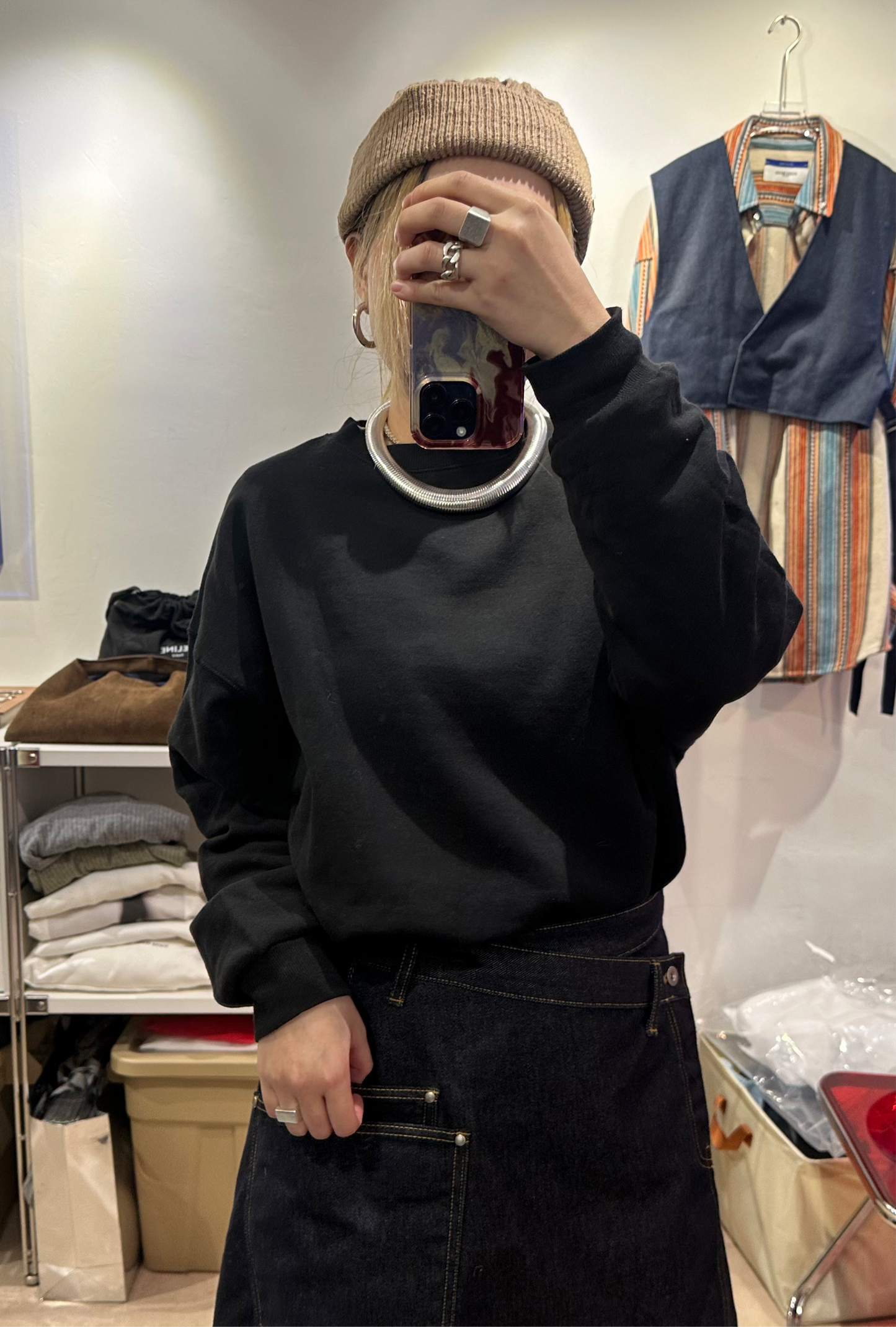 WAIST LENGHT JERSEY SWEATER