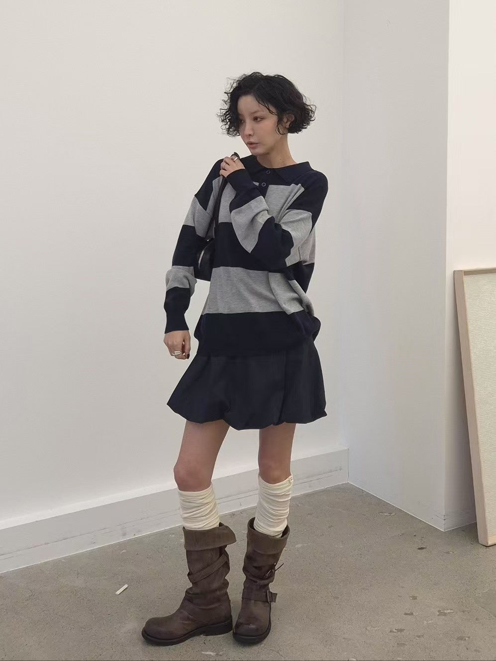 SOFT SILK POLO TOP