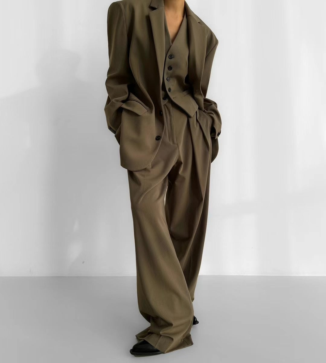 INWARD DOUBLE PLEATS TROUSERS