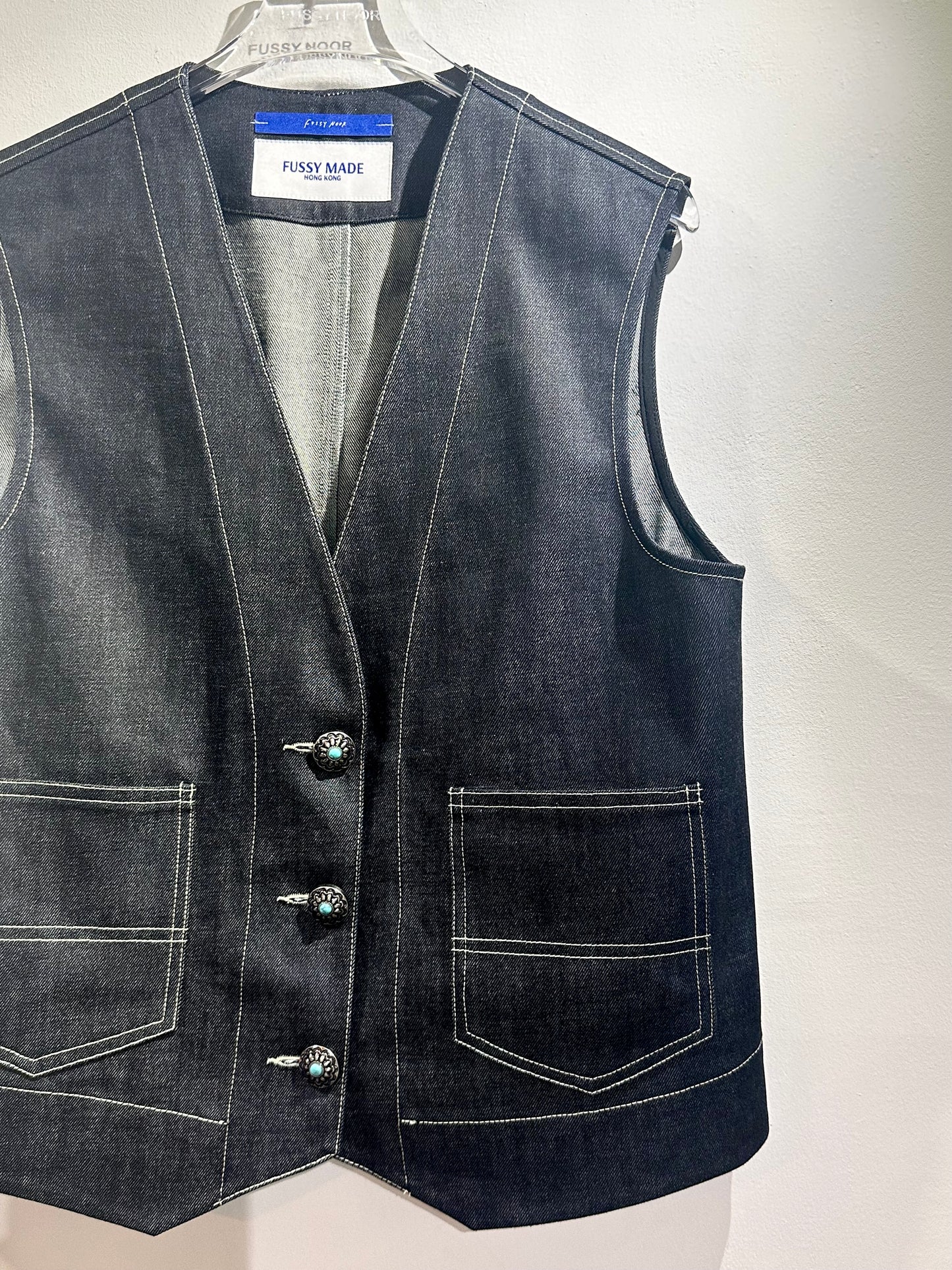 • FUSSY MADE • RAW DENIM VEST