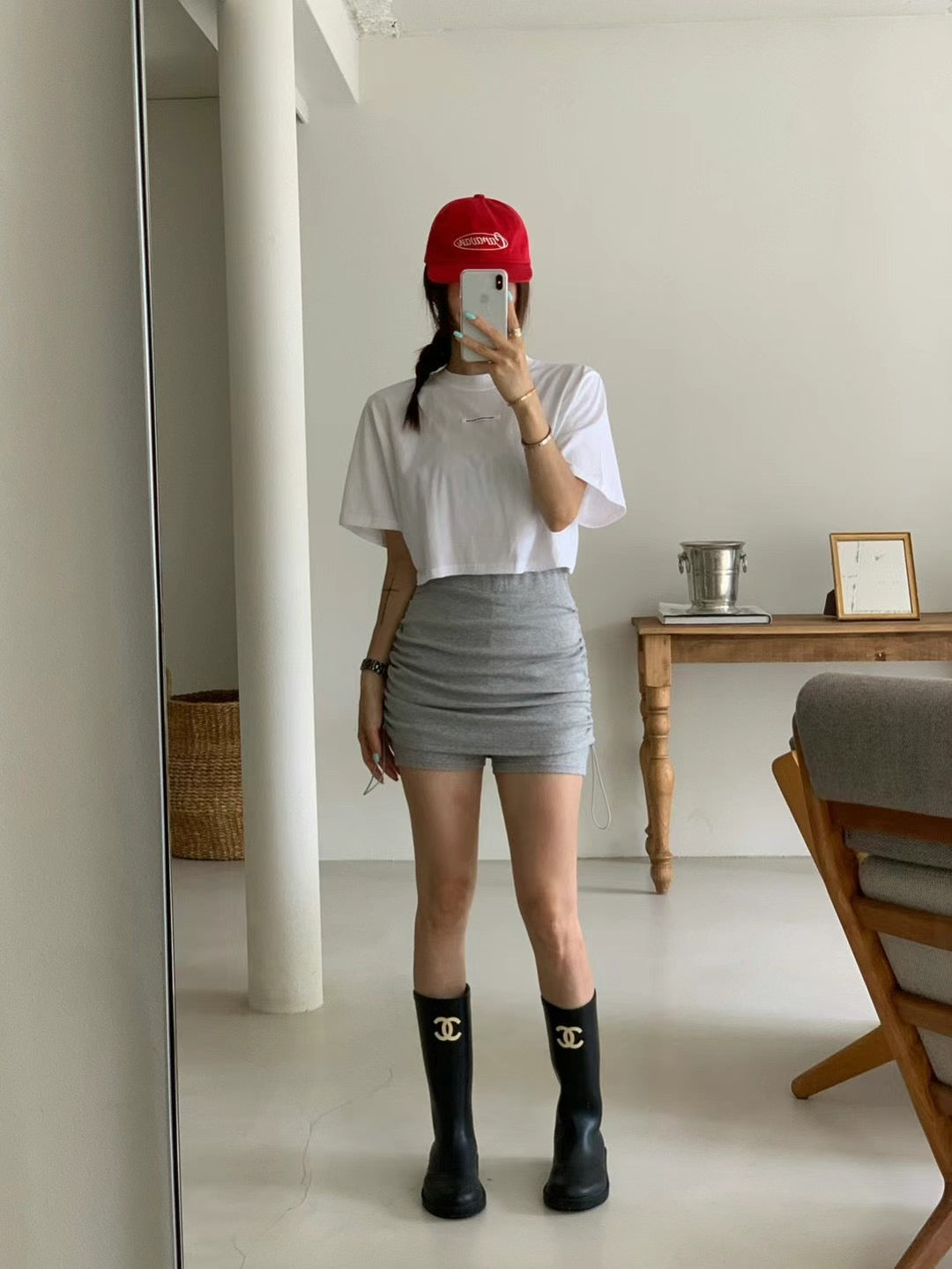 DRAWSTRING PANT SKIRT
