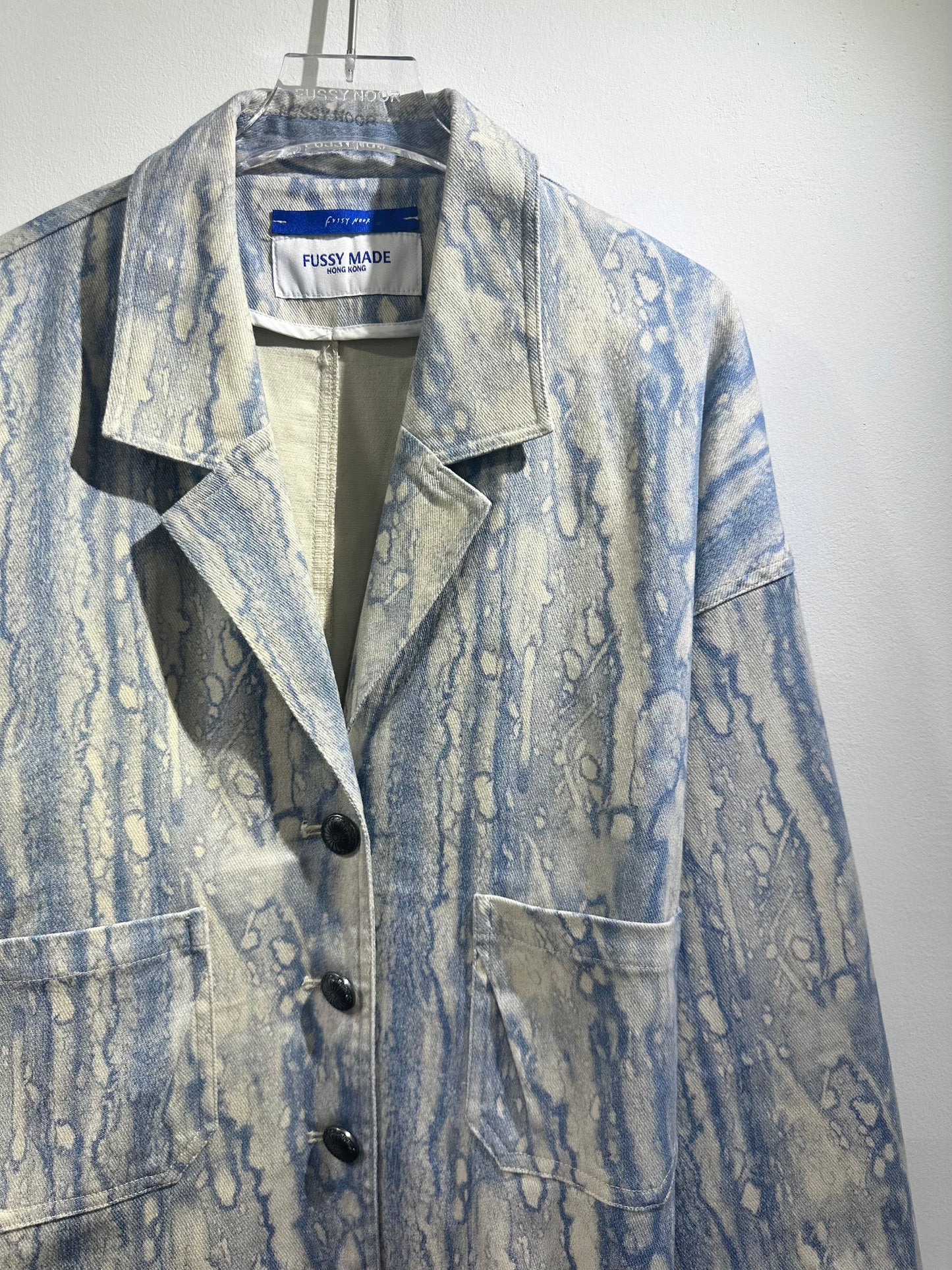 • FUSSY MADE • BUBBLE BLEACHED TWILL JACKET