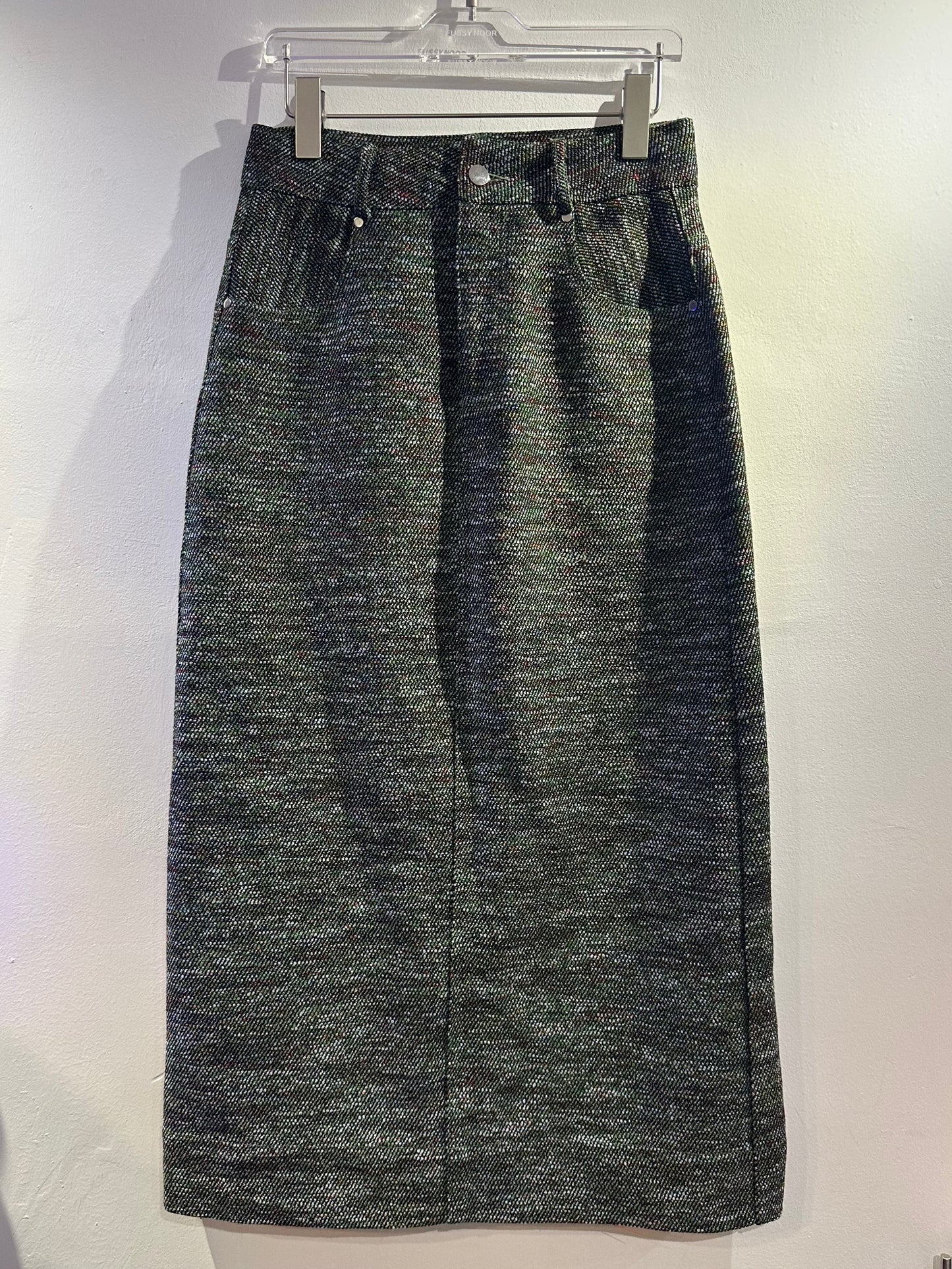 • FUSSY MADE • EMERALD TWEED SKIRT