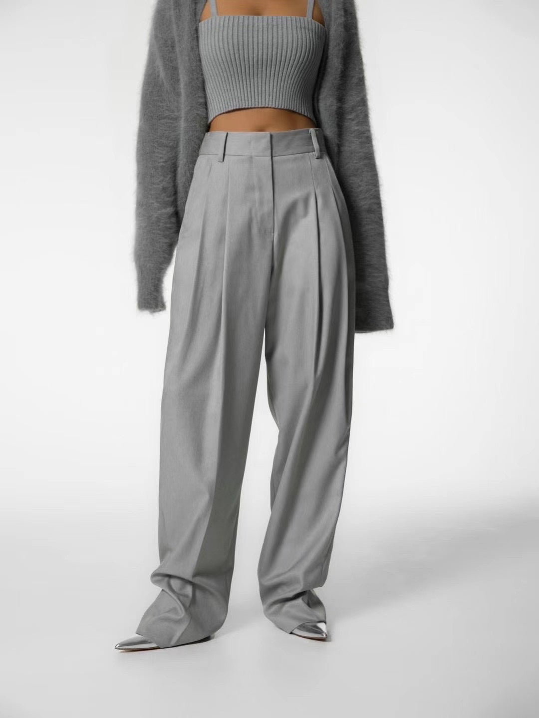 DOUBLE SEAM PLEATED TROUSERS
