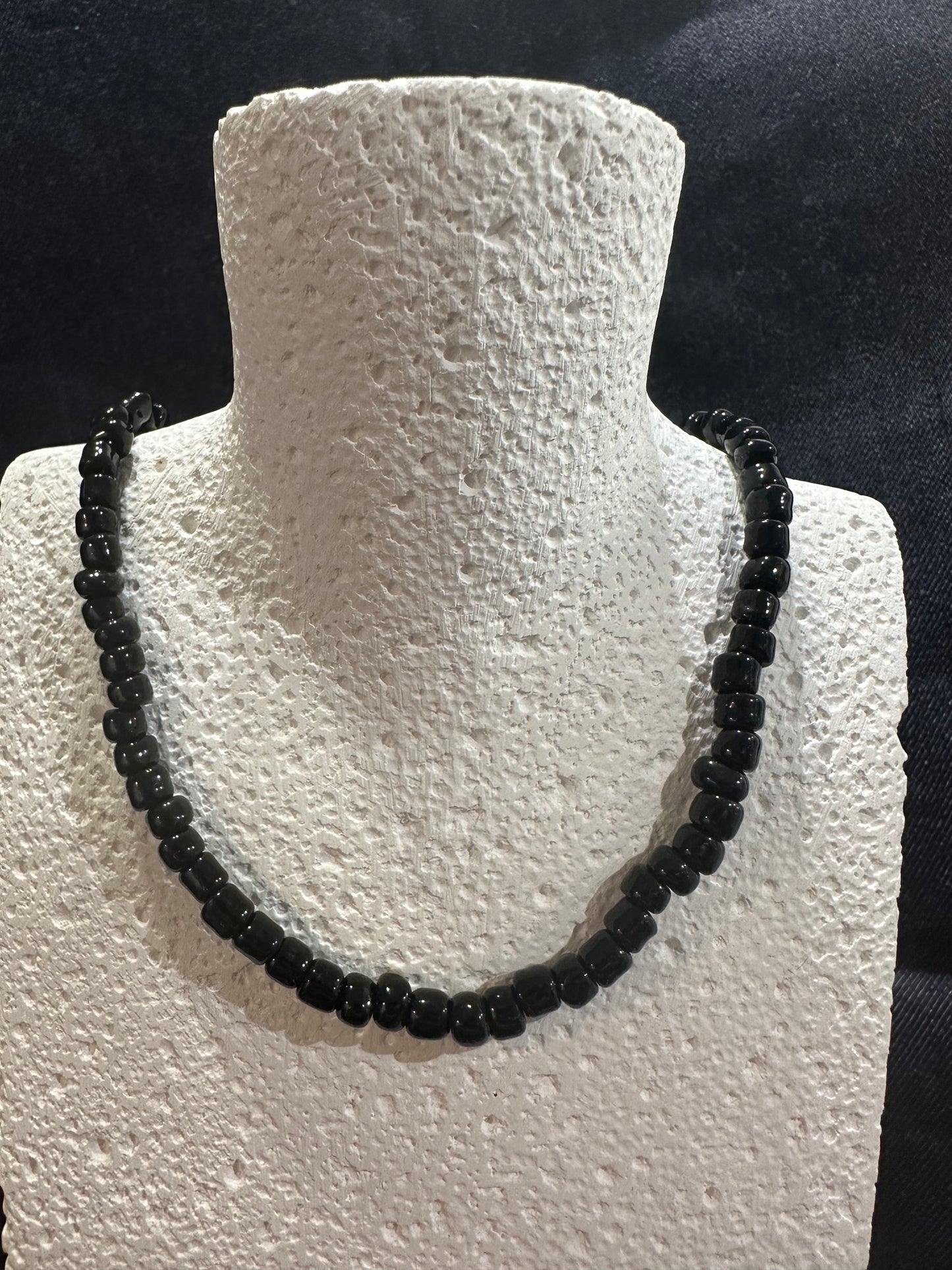 JAPAN SOLID COLOUR GLAZE BEADS NECKLACE - LARGE 5mm