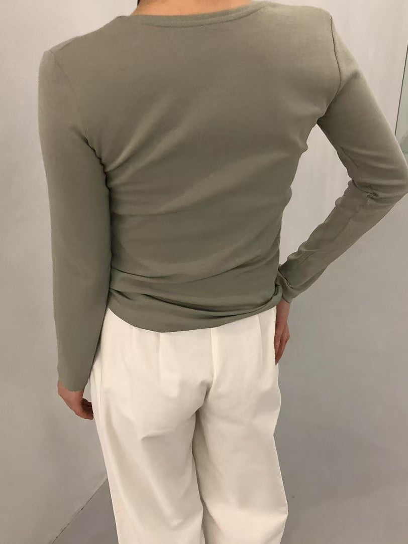 U NECK COTTON TOP