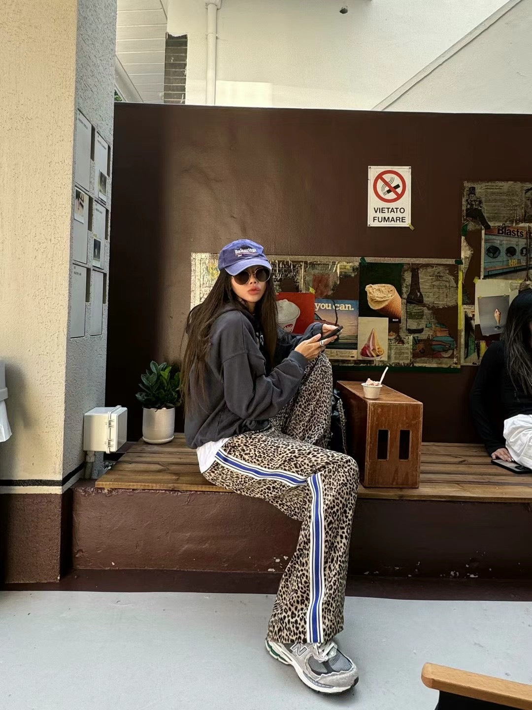COOL LEOPARD PRINTED TRACK PANTS