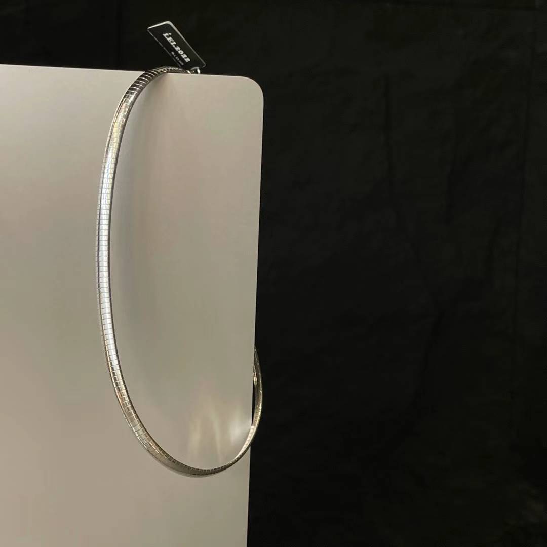 925 THICK HERRING BONE COLLAR NECKLACE