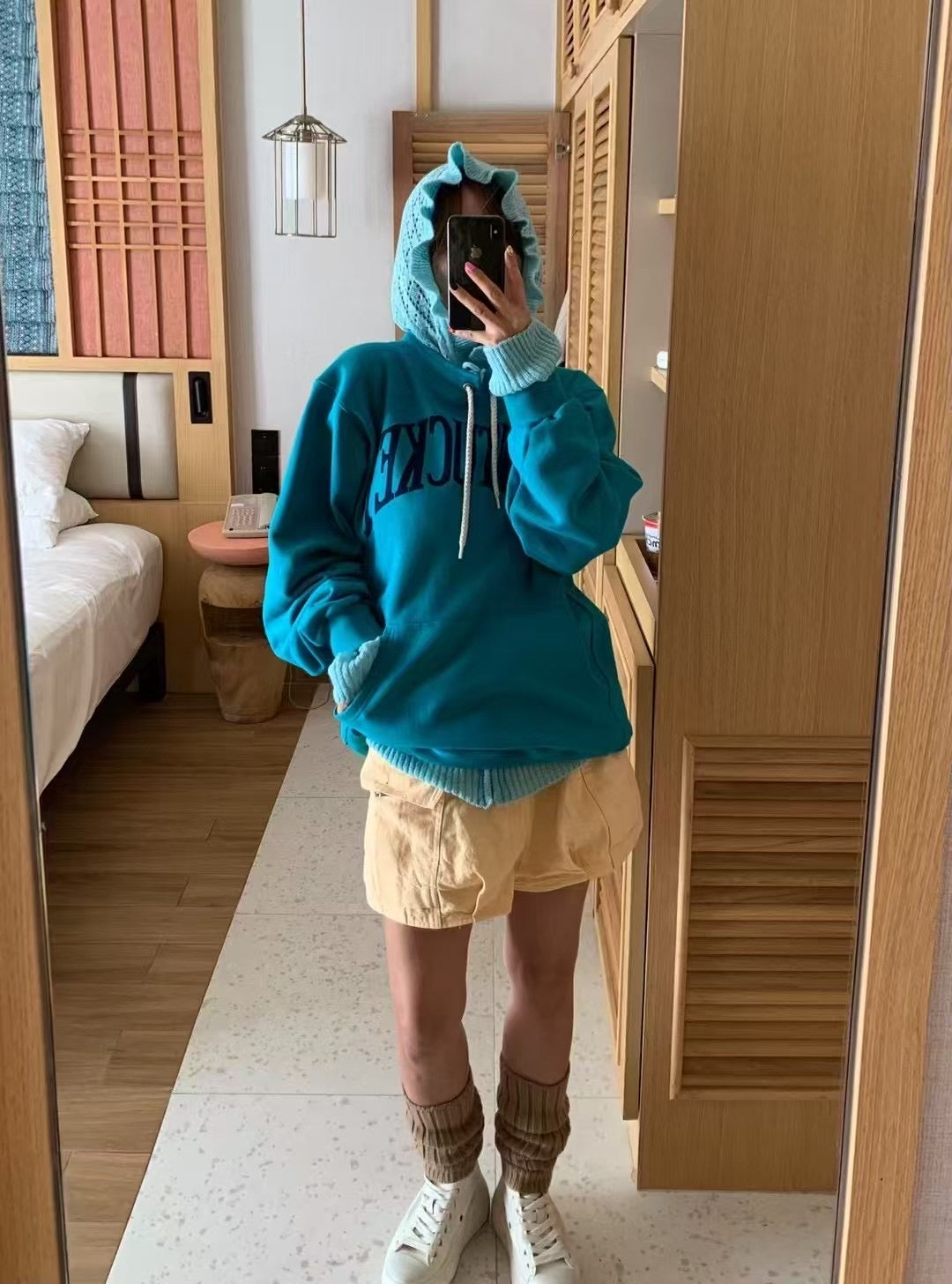 CROCHET KNIT HOODIE