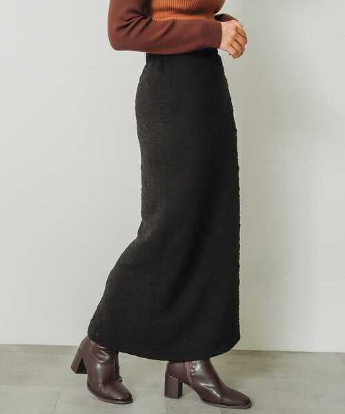 CRINKLE TEXTURED PENCIL SKIRT
