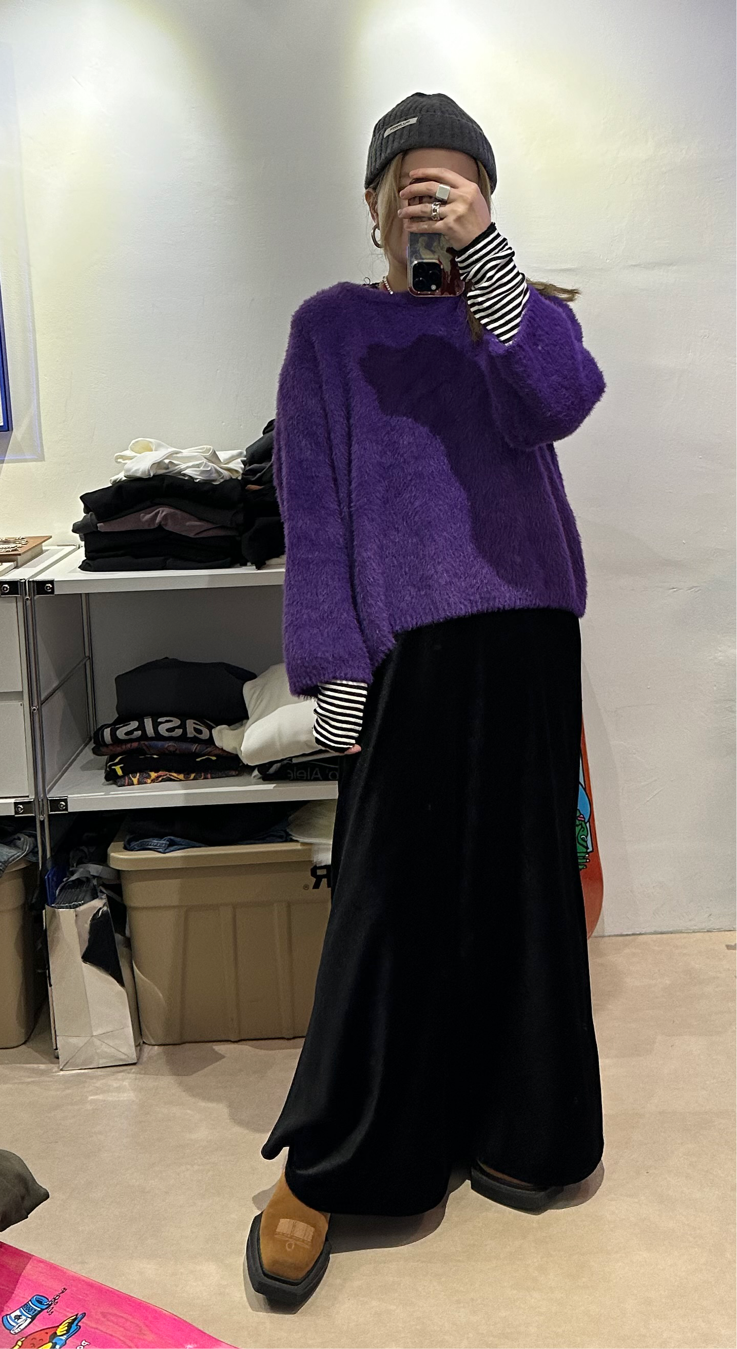 • FUSSY MADE • CLASSIC A-LINE VELVET SKIRT