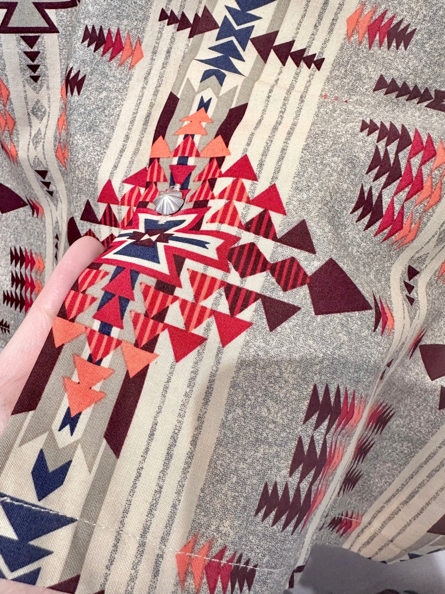 • FUSSY MADE • RED AZTEC ARROW SHIRT