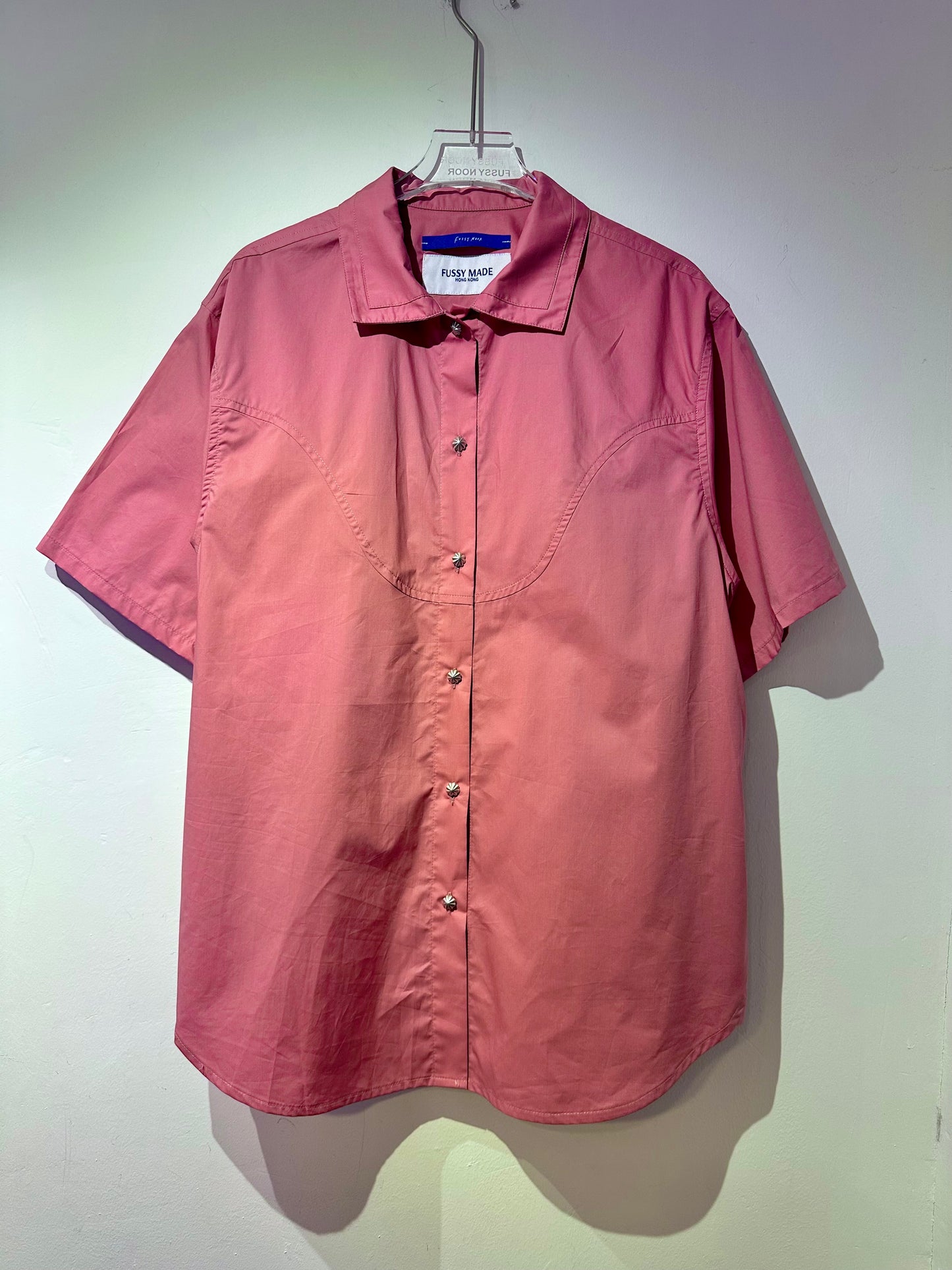 • FUSSY MADE • SOLID COLOUR COTTON SHIRT