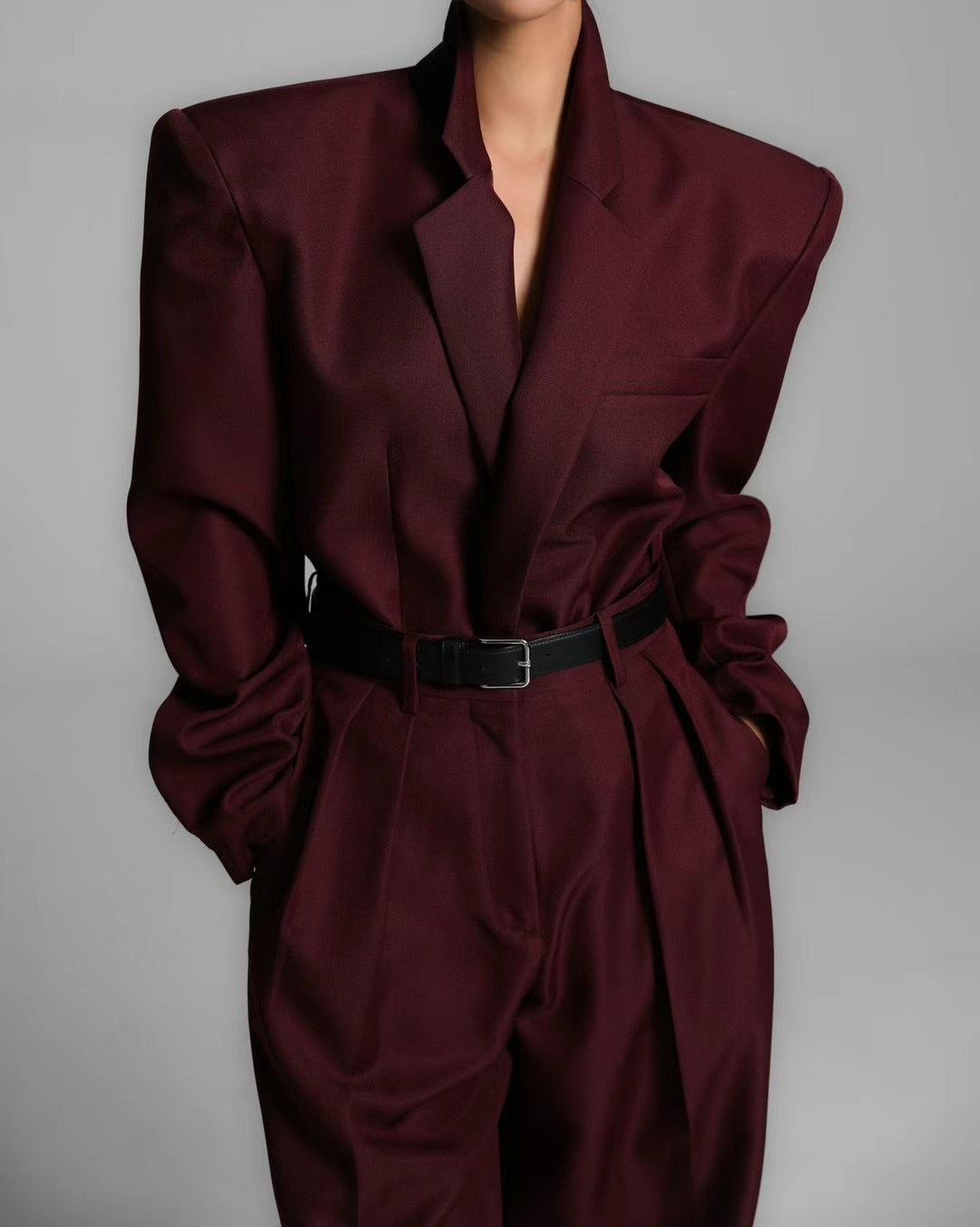 FW24 INWARD DOUBLE PLEATED TROUSERS