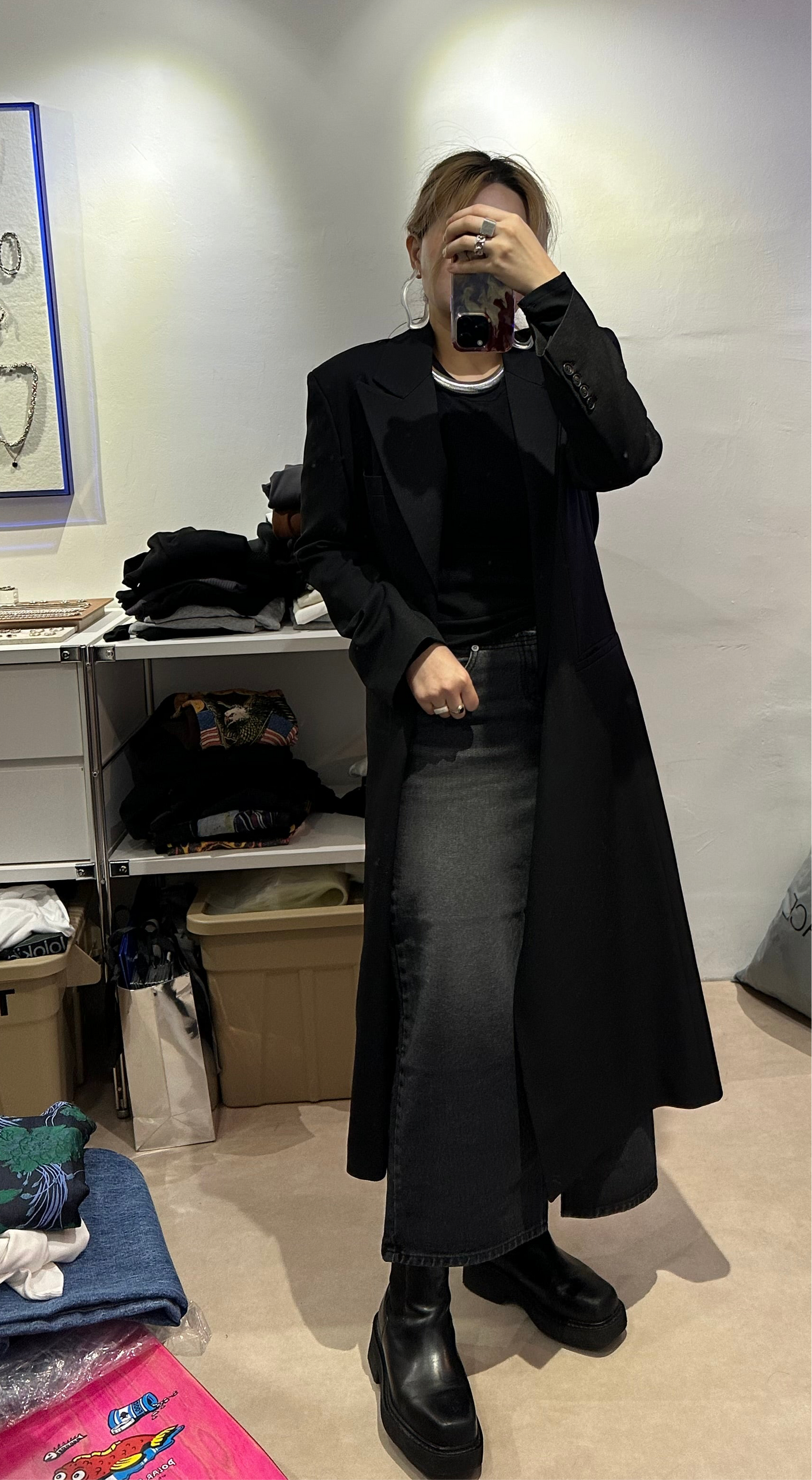 *0* FINE CUT LONG BLAZER - ONLY BLACK