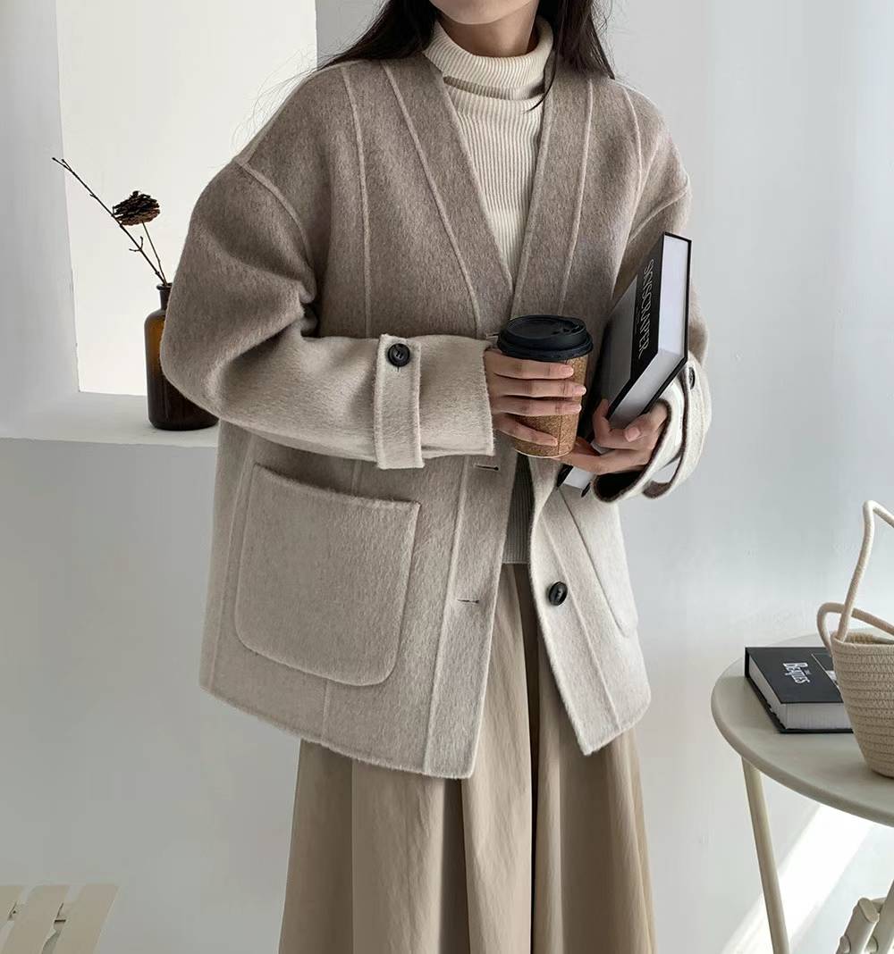 OMBRE FINE WOOL COAT