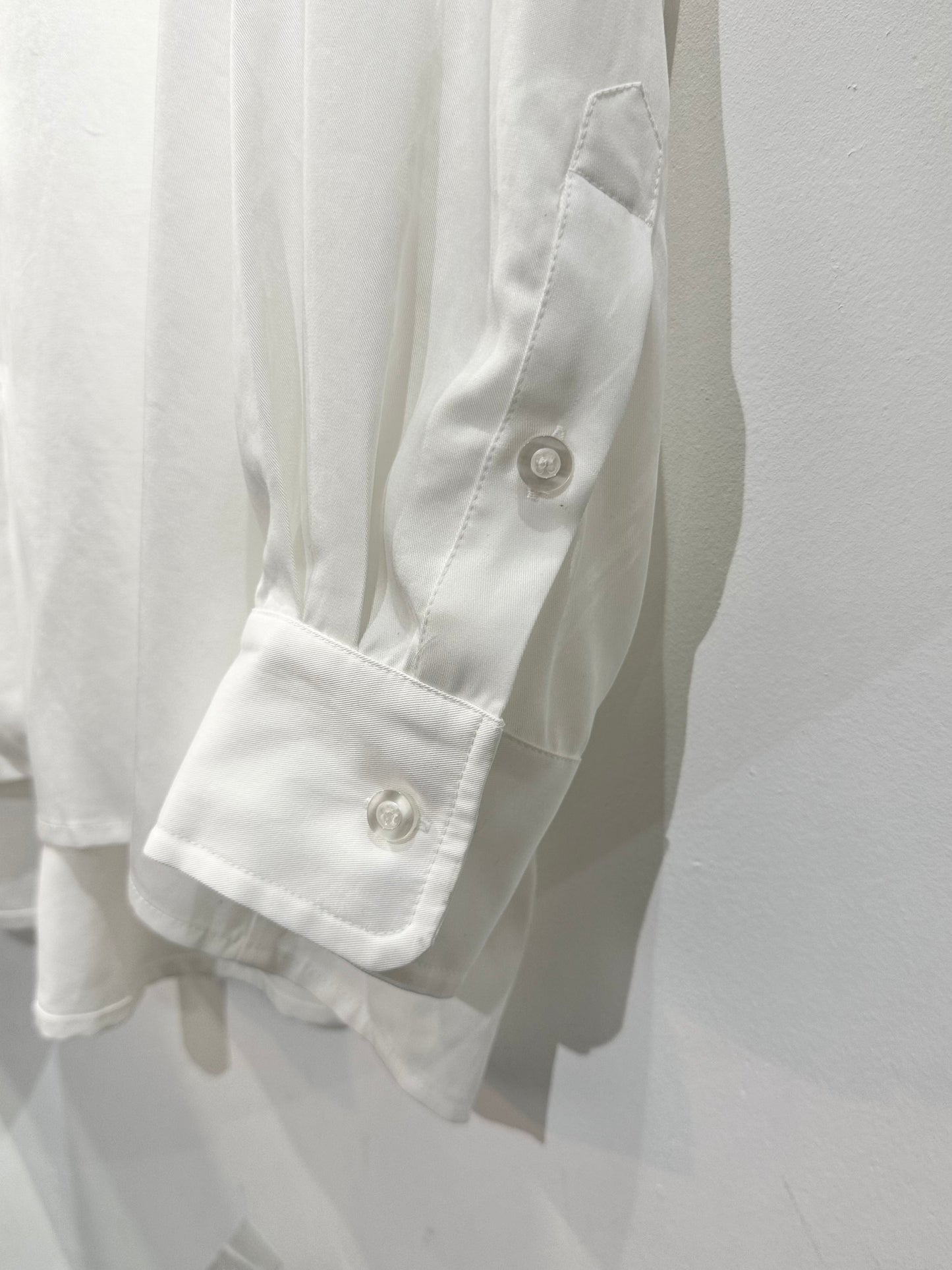 • FUSSY MADE • CUPRO PLAIN WHITE SHIRT