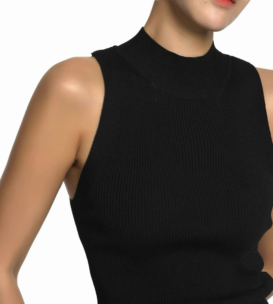 HALTER RIBBED VEST