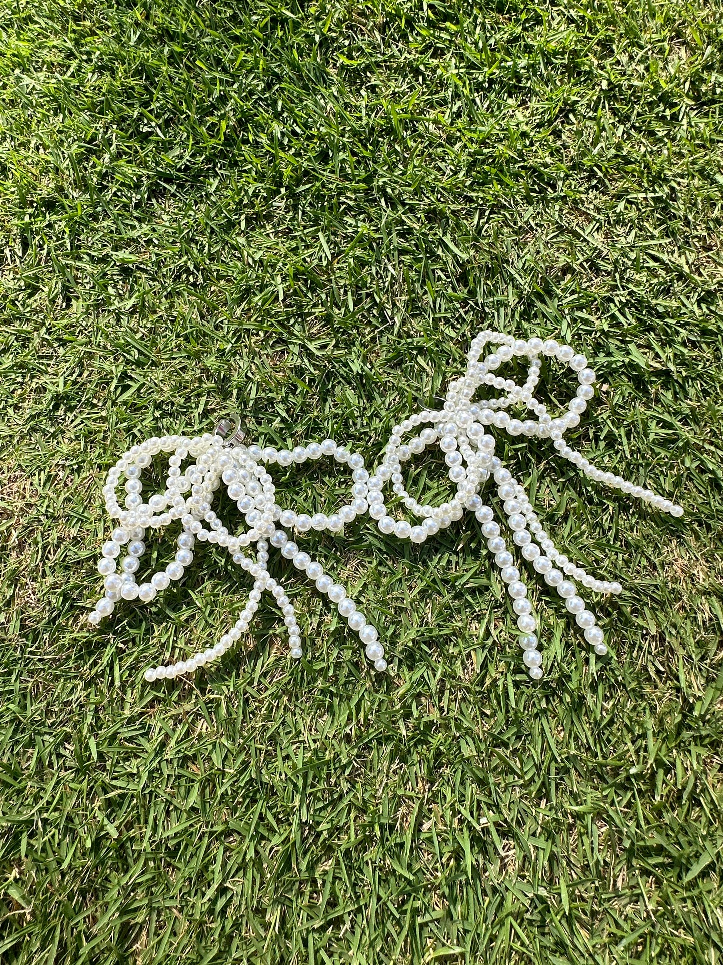 BIG PEARL RIBBON SHOES CLIPS