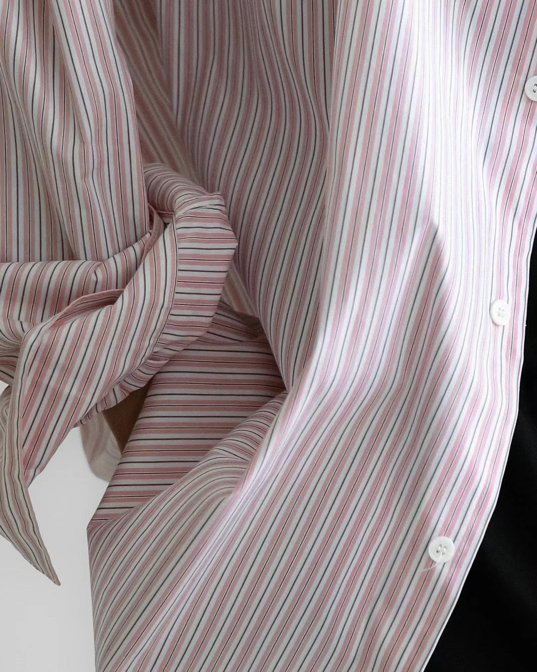 OVERSIZE STRIPE SHIRT WHIT PAD