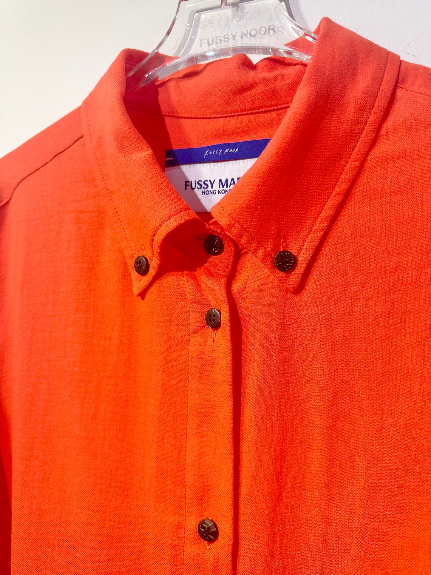 • FUSSY MADE • PUMPKIN LINEN SHIRT