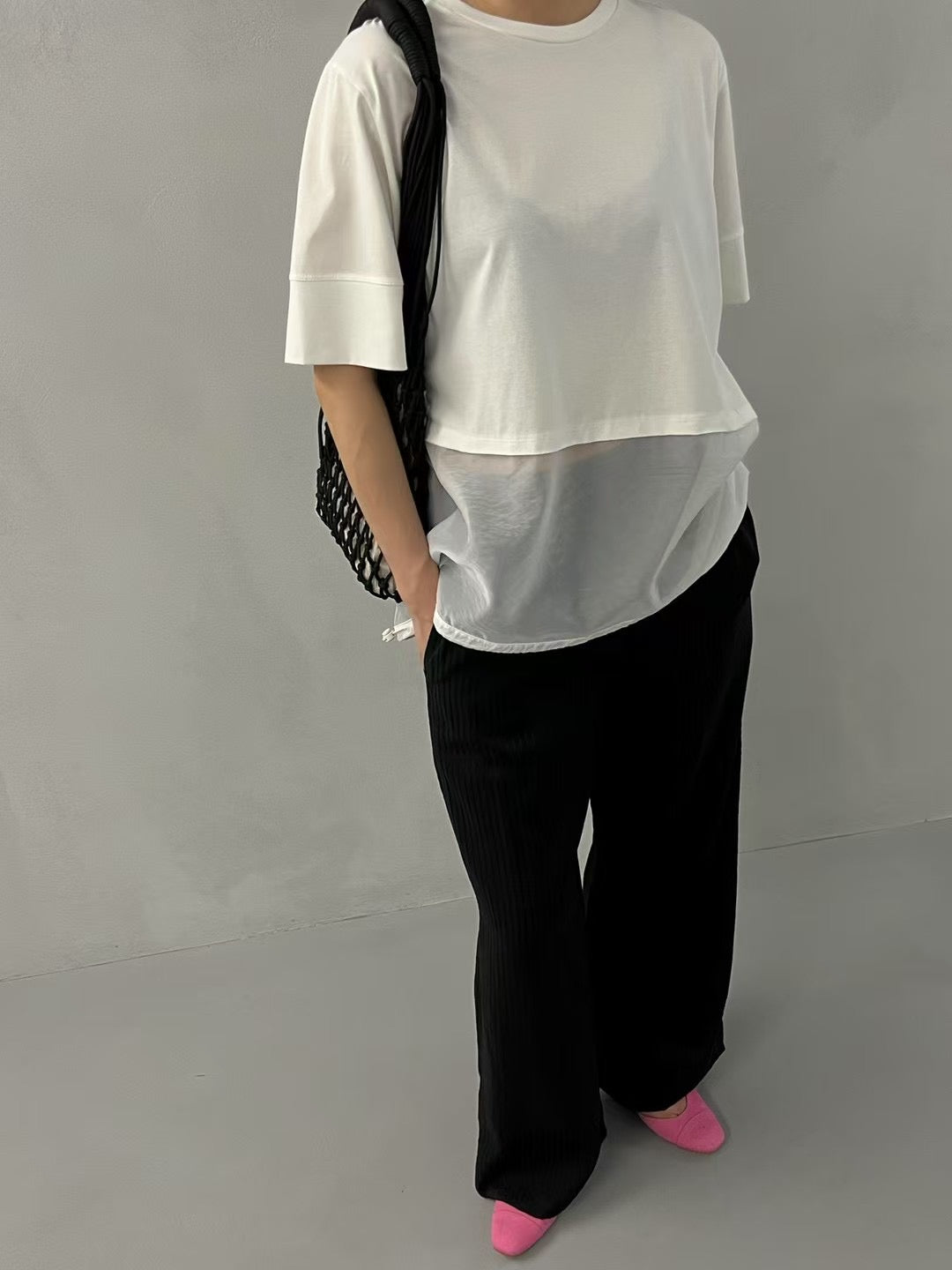 WAIST BANDED LAYERED TOP