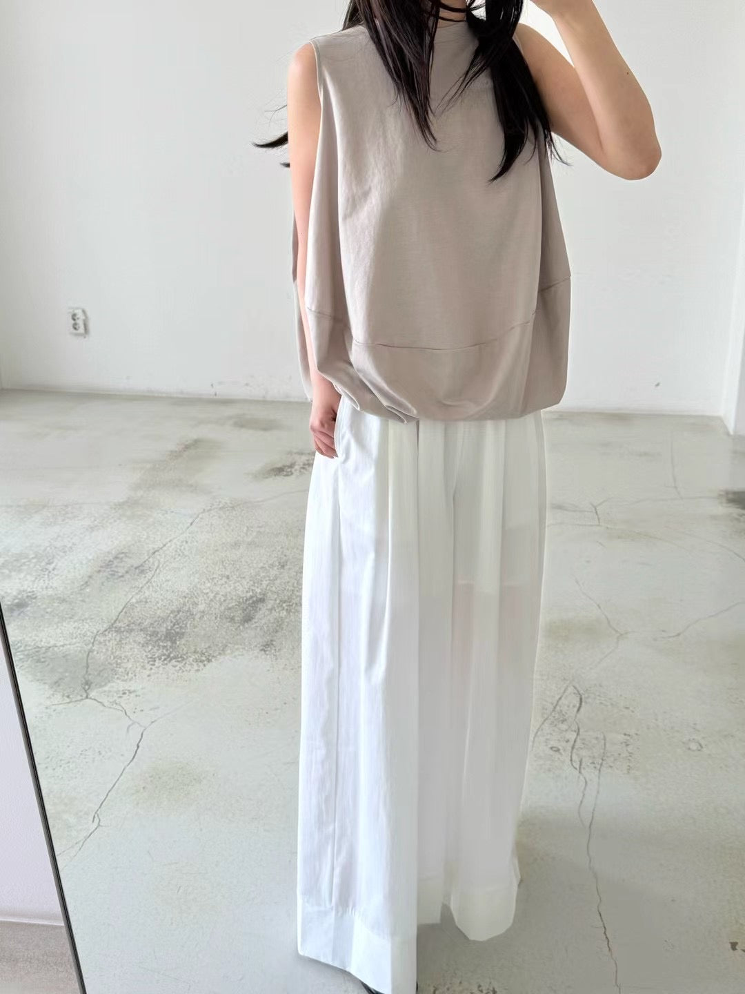 DEEP CUFF WIDE LEG PANTS