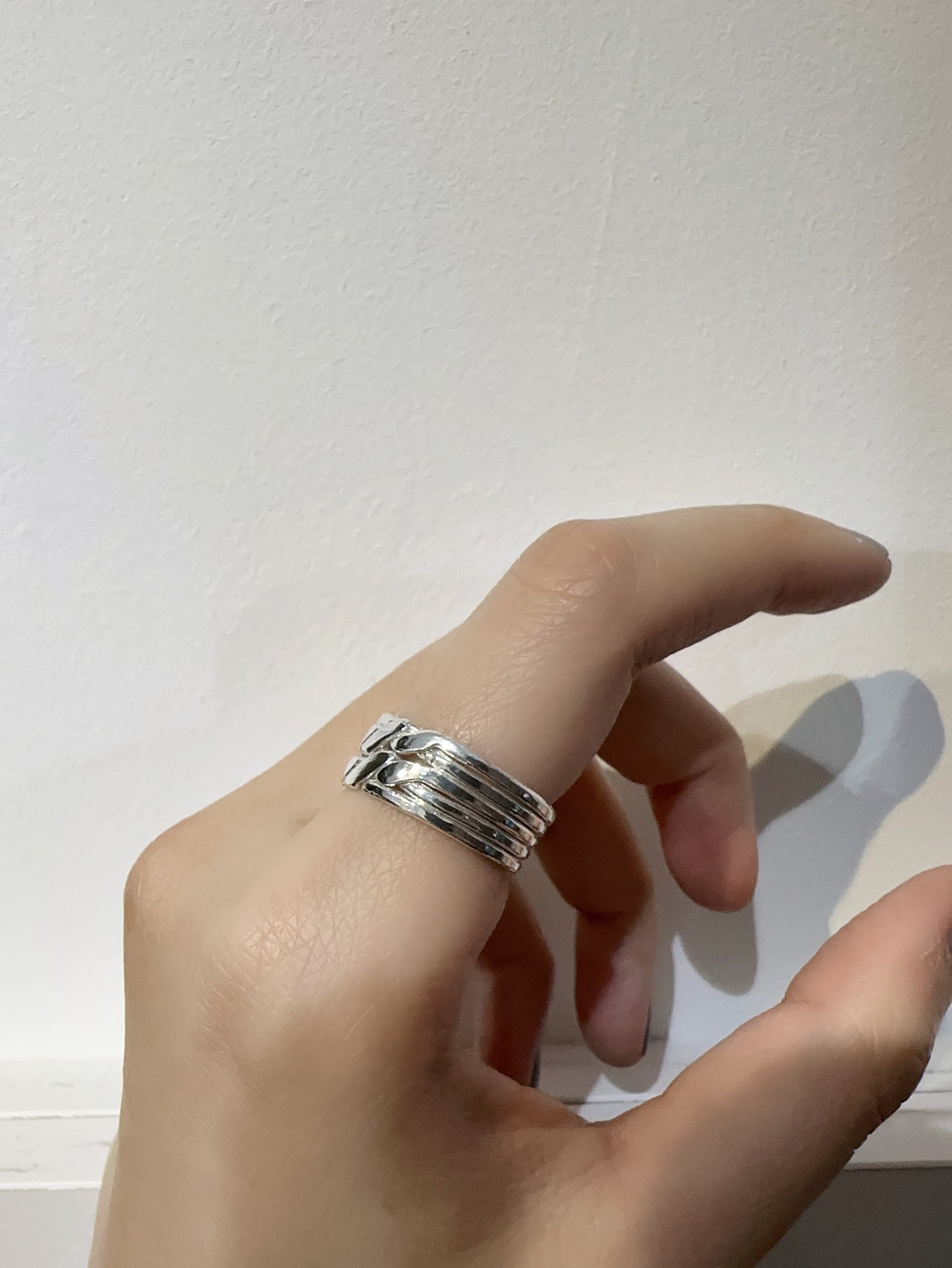 HANDMADE 925 FIVE LOOP PUZZLE RING