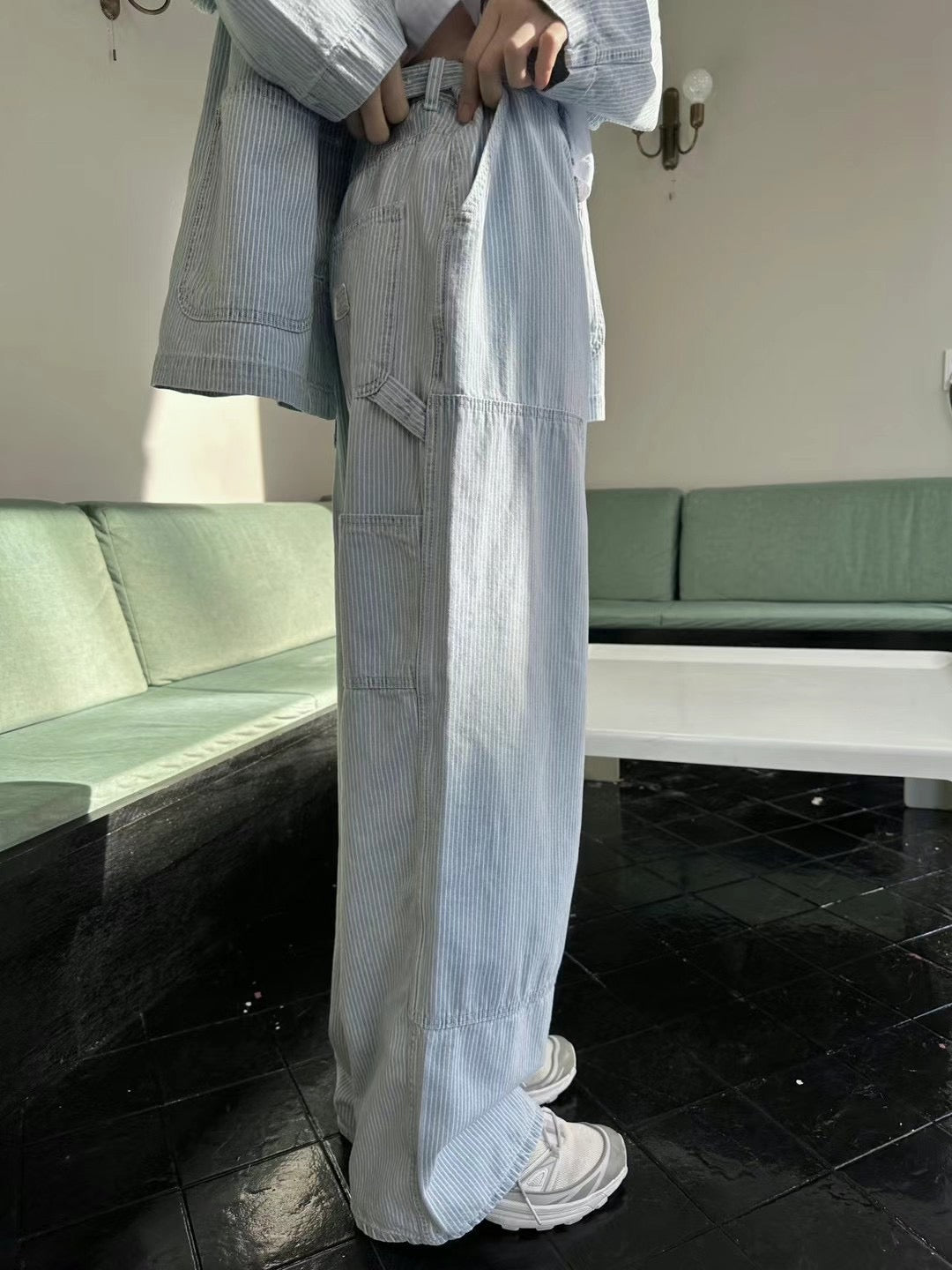 STRIPE WORKER SET- JEANS