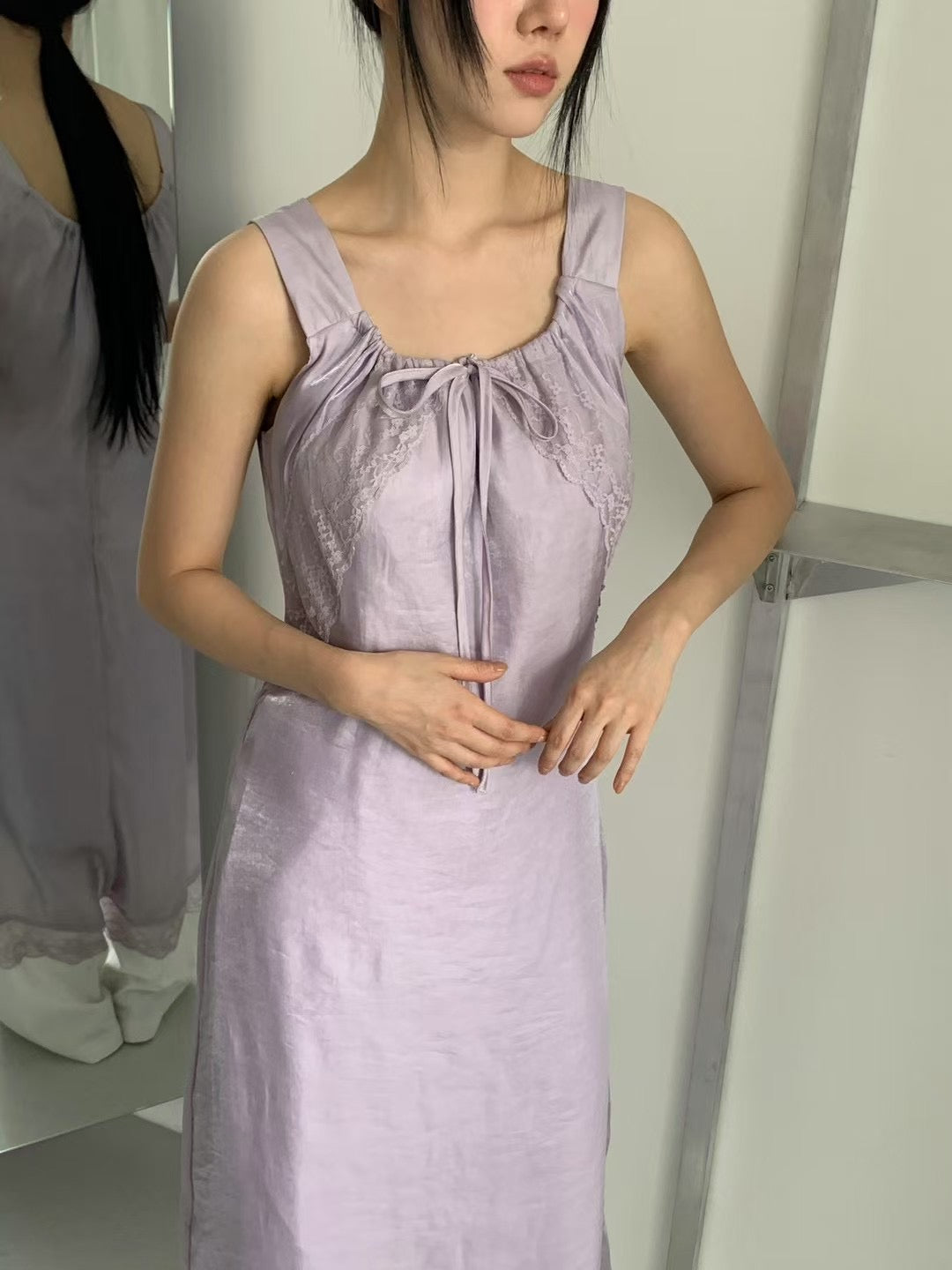 LACE UP DRESS - 2 COLOURS