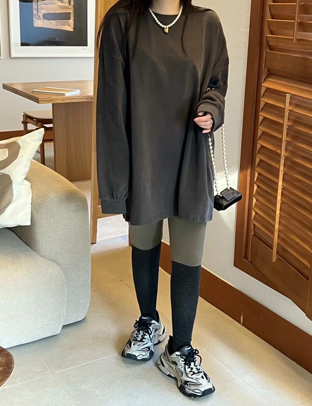 SWEATER LIKE LONG SLEEVE TOP