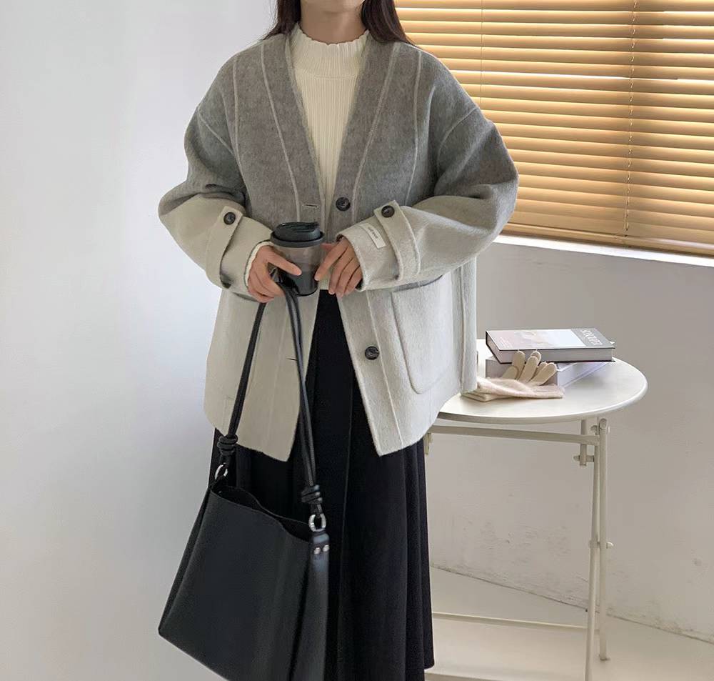 OMBRE FINE WOOL COAT