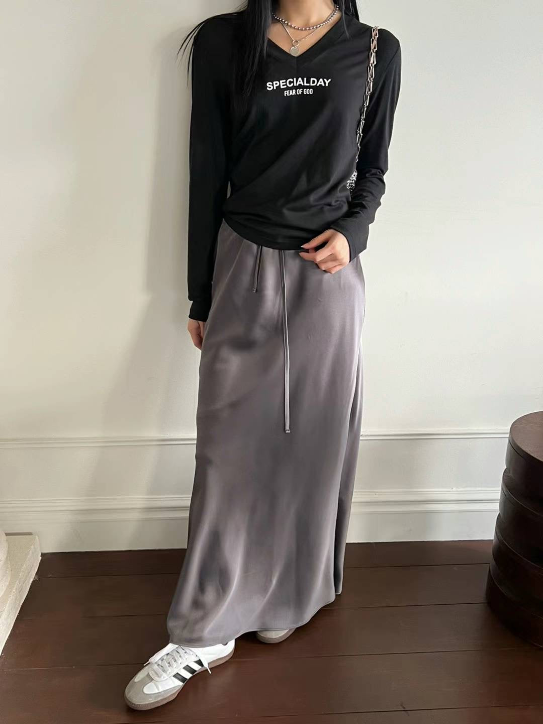 6 COLOURS SATIN SKIRT