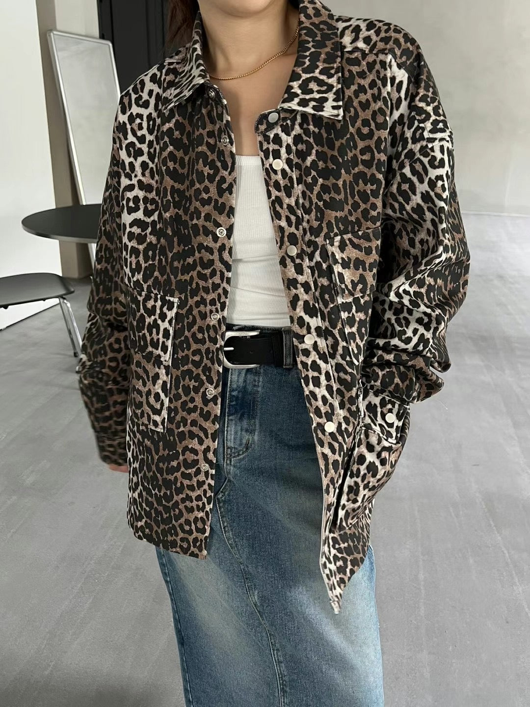 SPECIAL PATTERNED POCKET JACKET ( LEOPARD / CAMOUFLAGE )