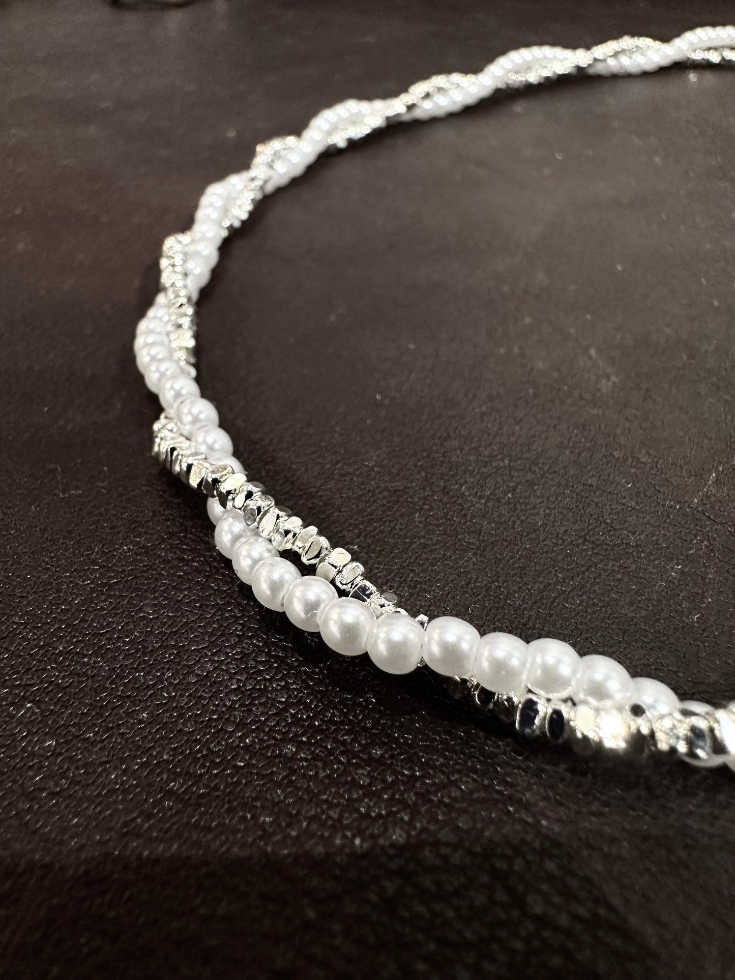 925 PEARLY TWIST BEADS NECKLACE