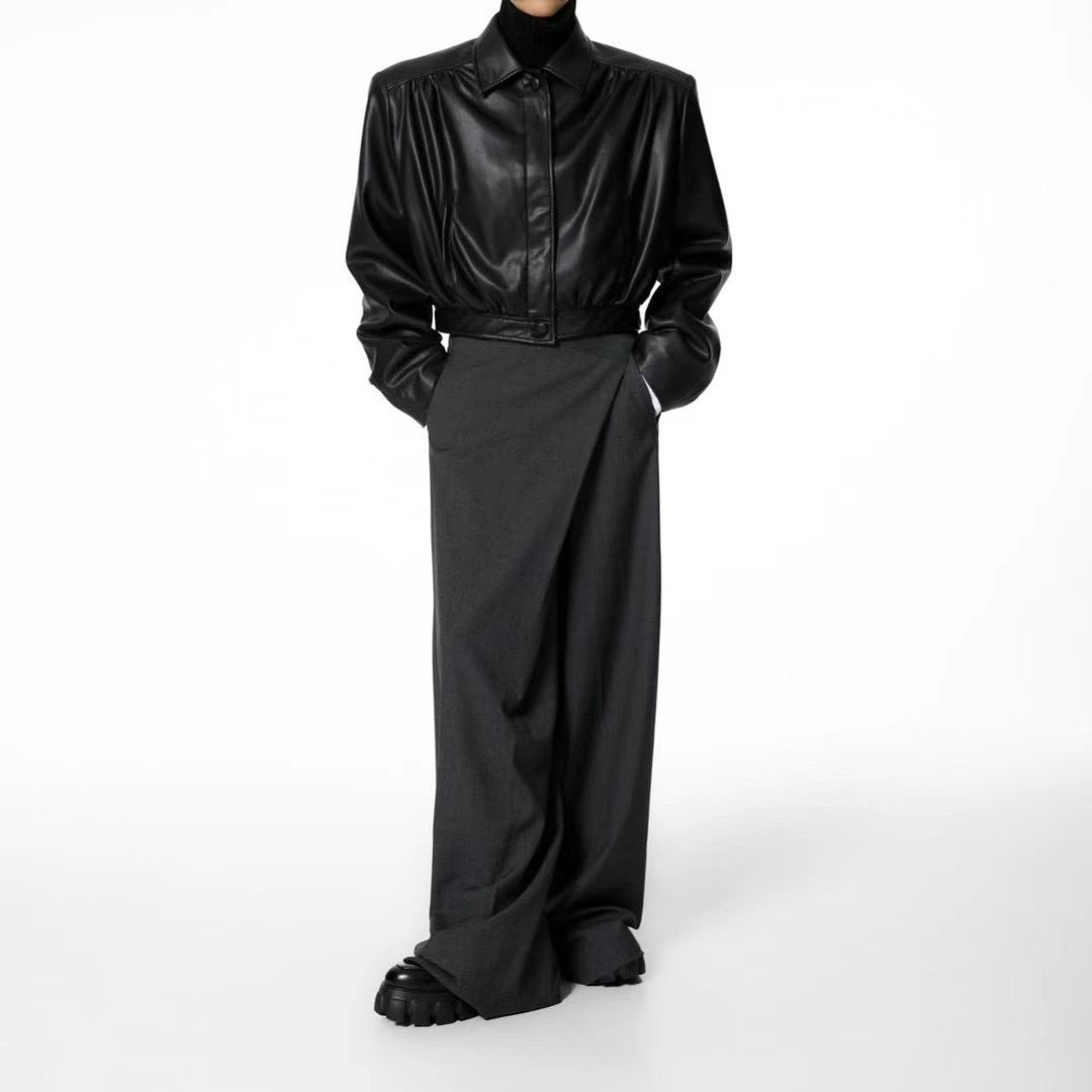 CROSS WRAP TROUSERS