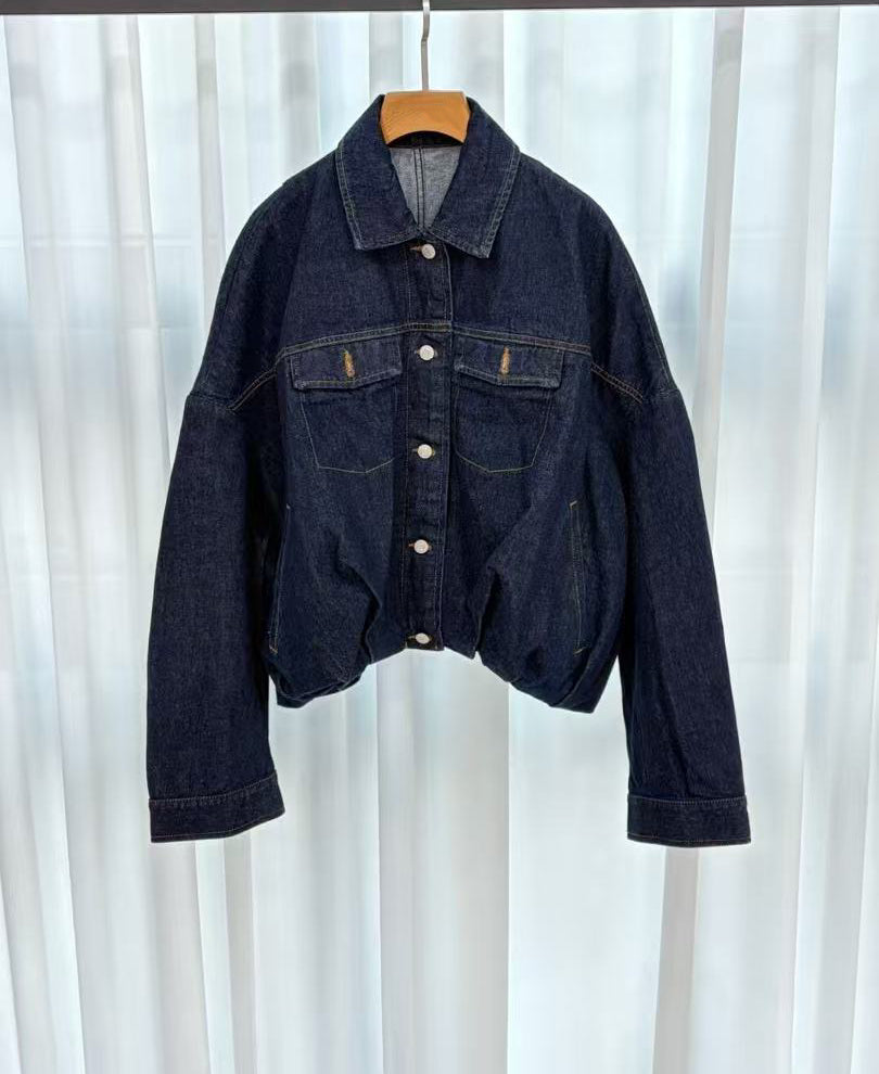 WAIST DETAILED DENIM JACKET