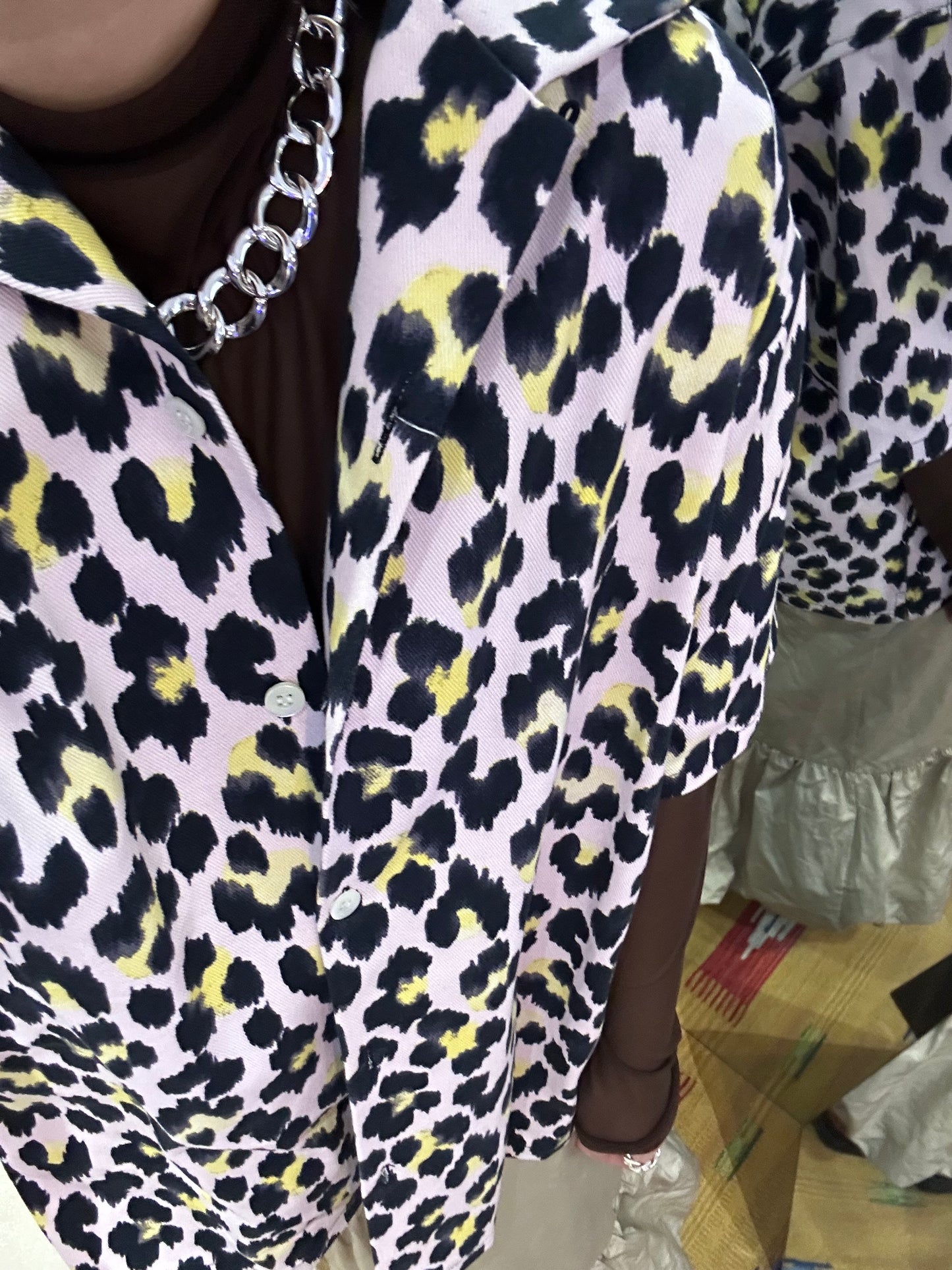 • FUSSY MADE • LIGHT PINK LEOPARD SHIRT
