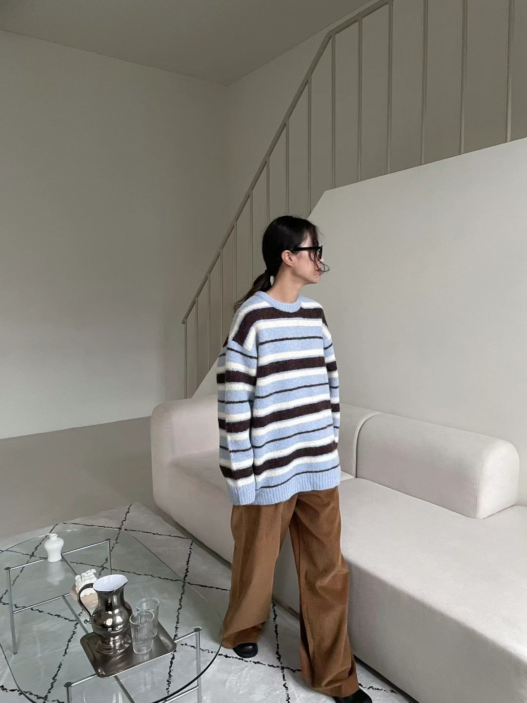 WARM TONE STRIPE KNIT