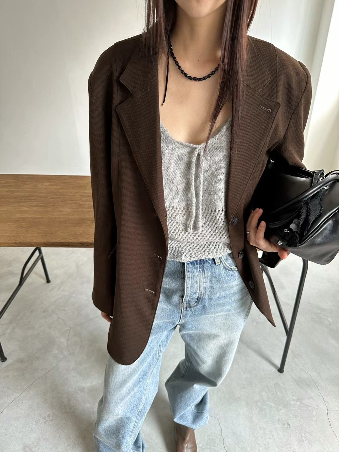 STRAIGHT GRAIN BLAZER
