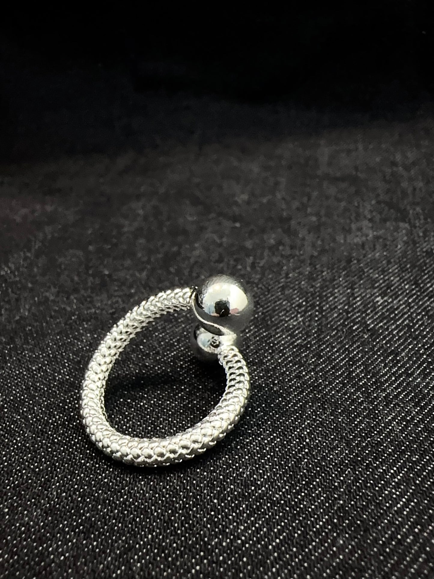 925 DOUBLE SPHERE RING