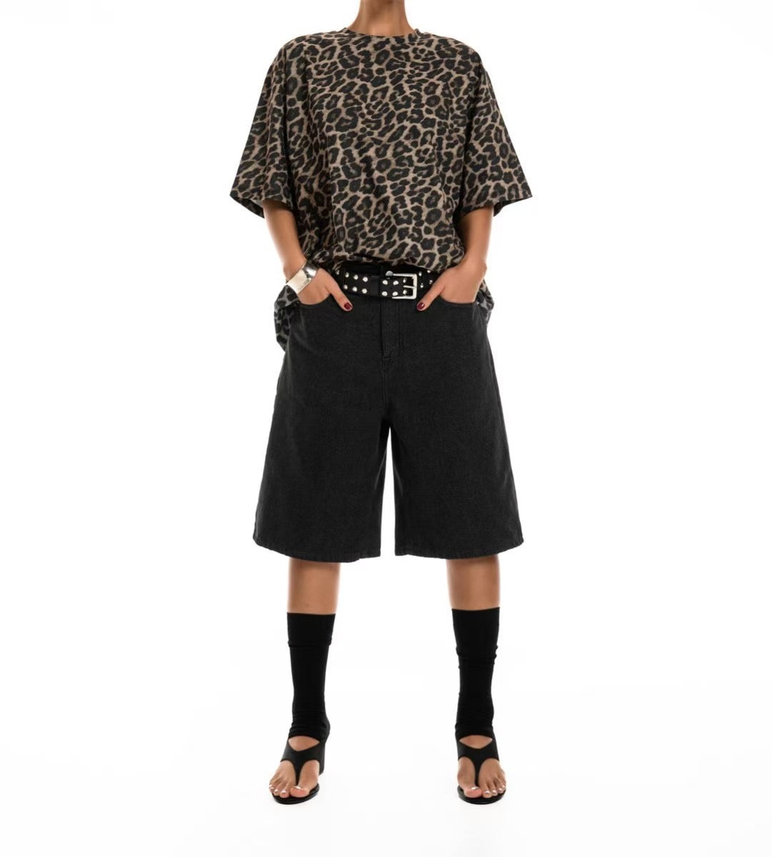 TENDER WASHED BLACK DENIM SHORTS