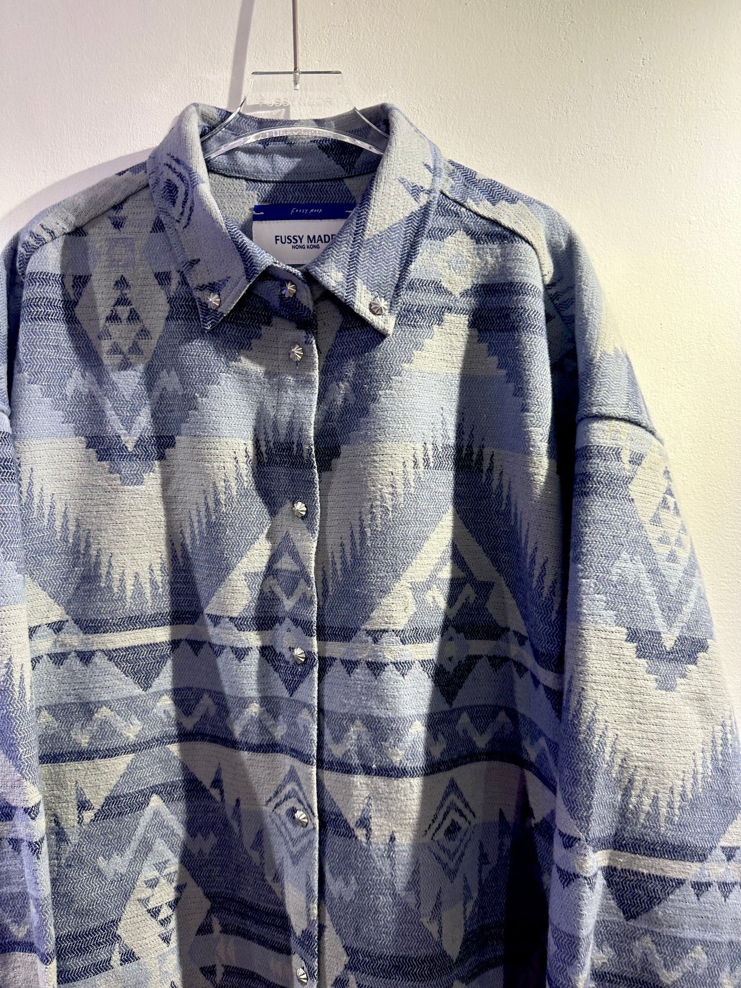 • FUSSY MADE • WOVEN TETRIS SHIRT
