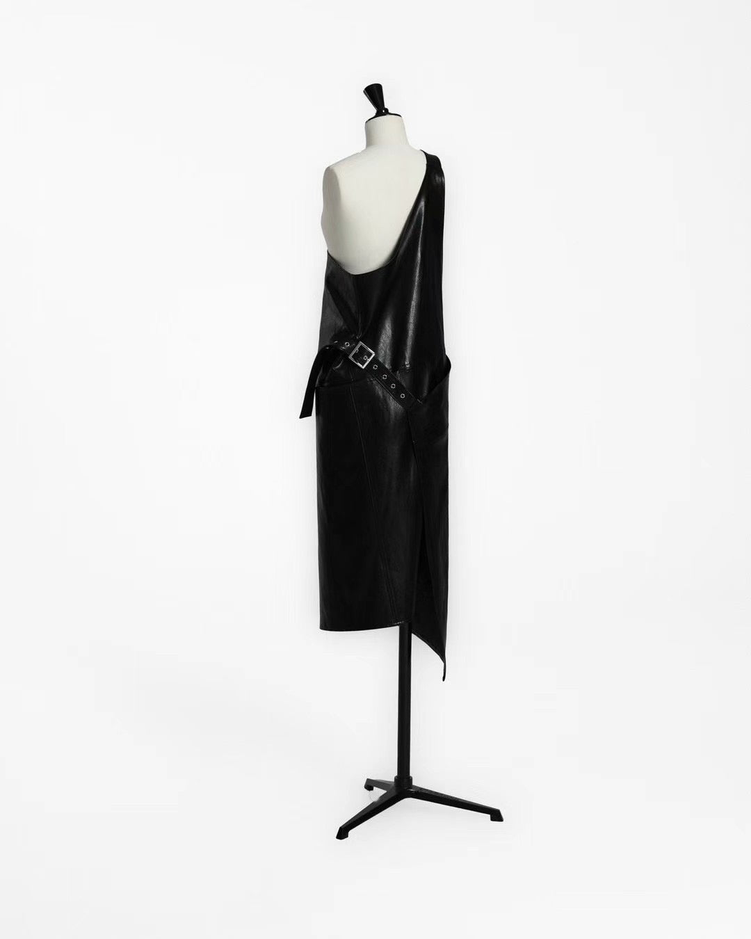 PU ONE SHOULDER DRESS