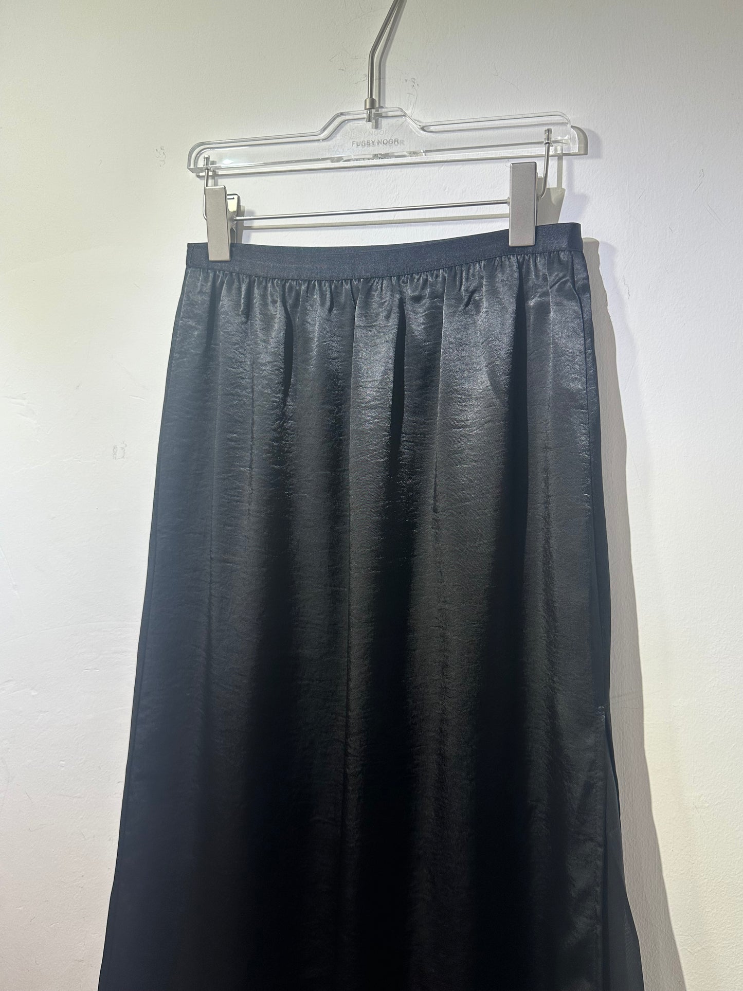 SHEER LAYERED SATIN SKIRT