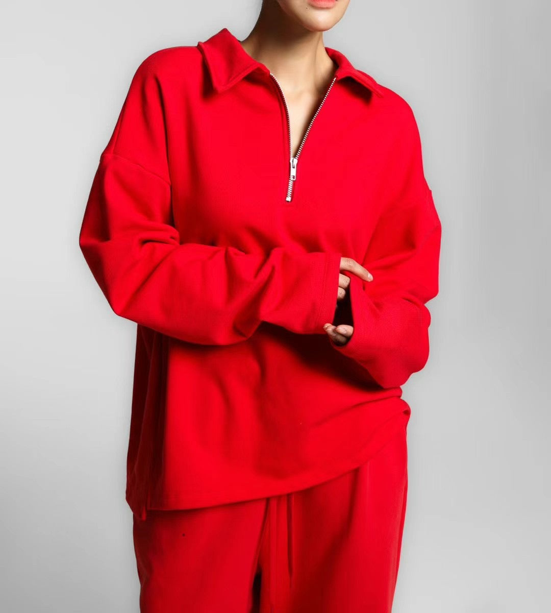 ZIP UP COTTON TOP