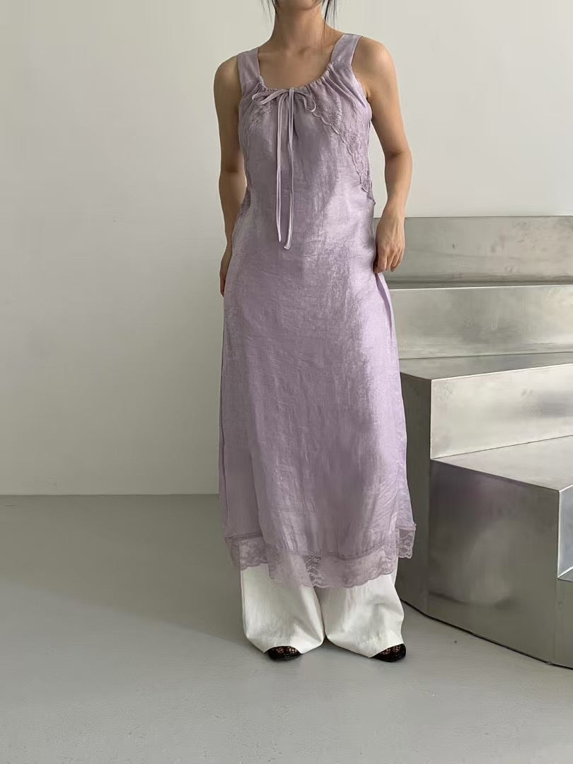 LACE UP DRESS - 2 COLOURS