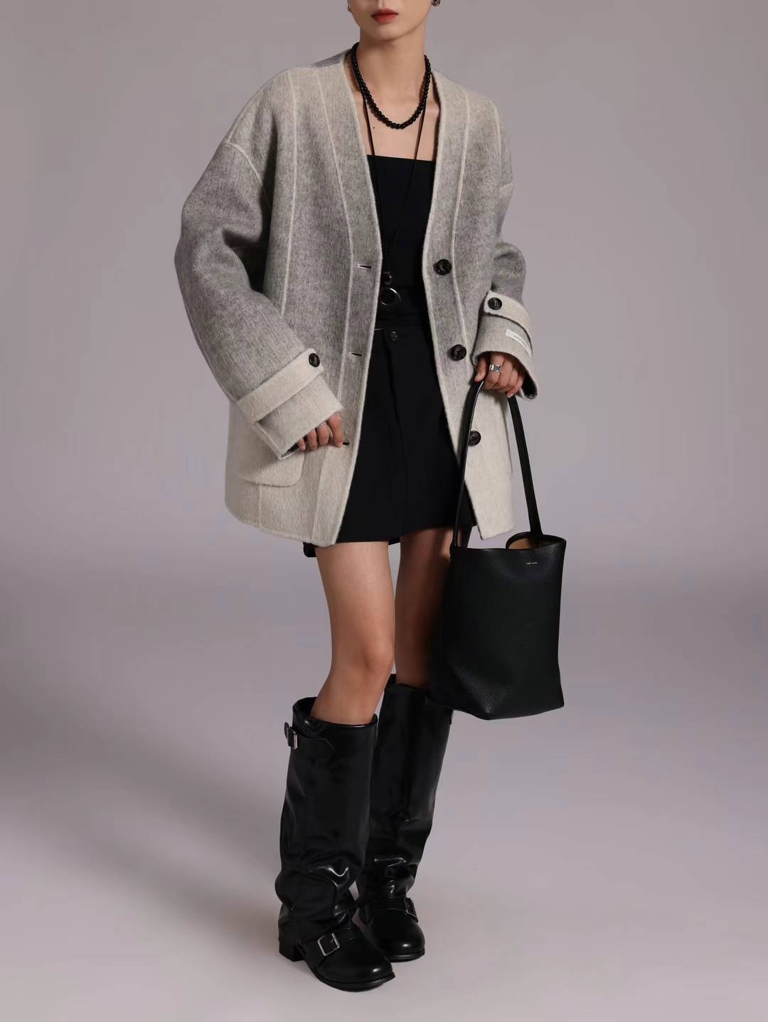 OMBRE FINE WOOL COAT