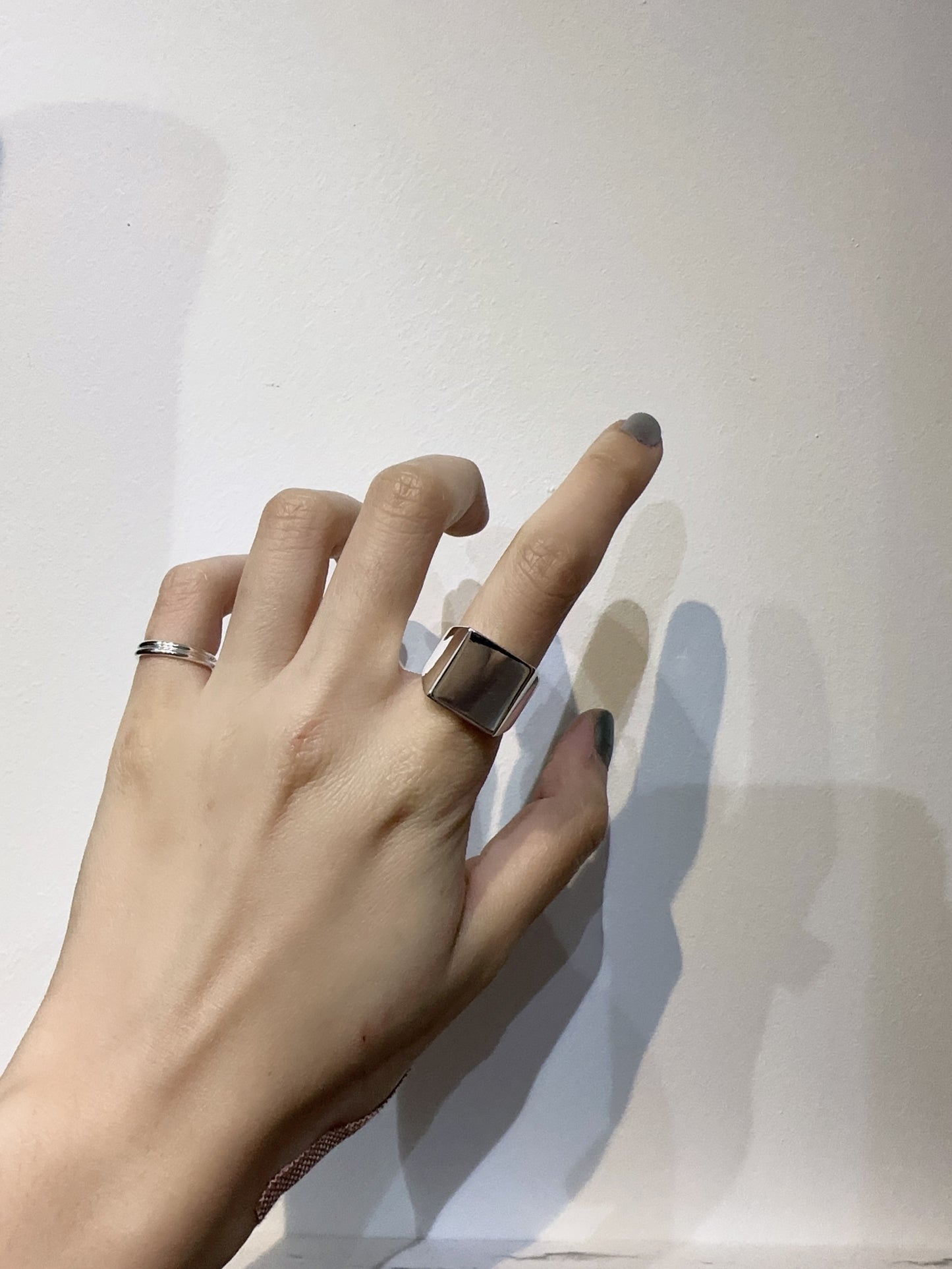 HANDMADE 925 SQUARE MIRROR RING