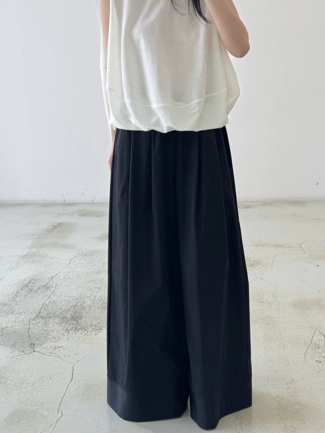 DEEP CUFF WIDE LEG PANTS
